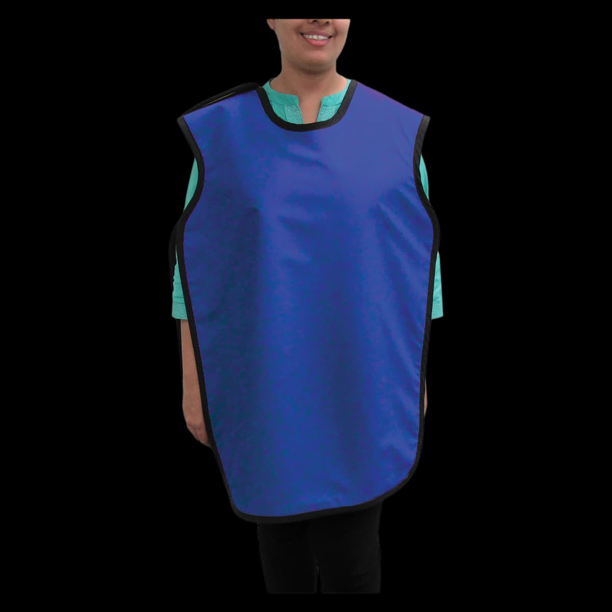 Maxi-Gard Panoramic X-Ray Apron, Adult, Blue, Without Collar, 0.3 mm Lead Equivalent, 22 in x 27 in thumbnail 2