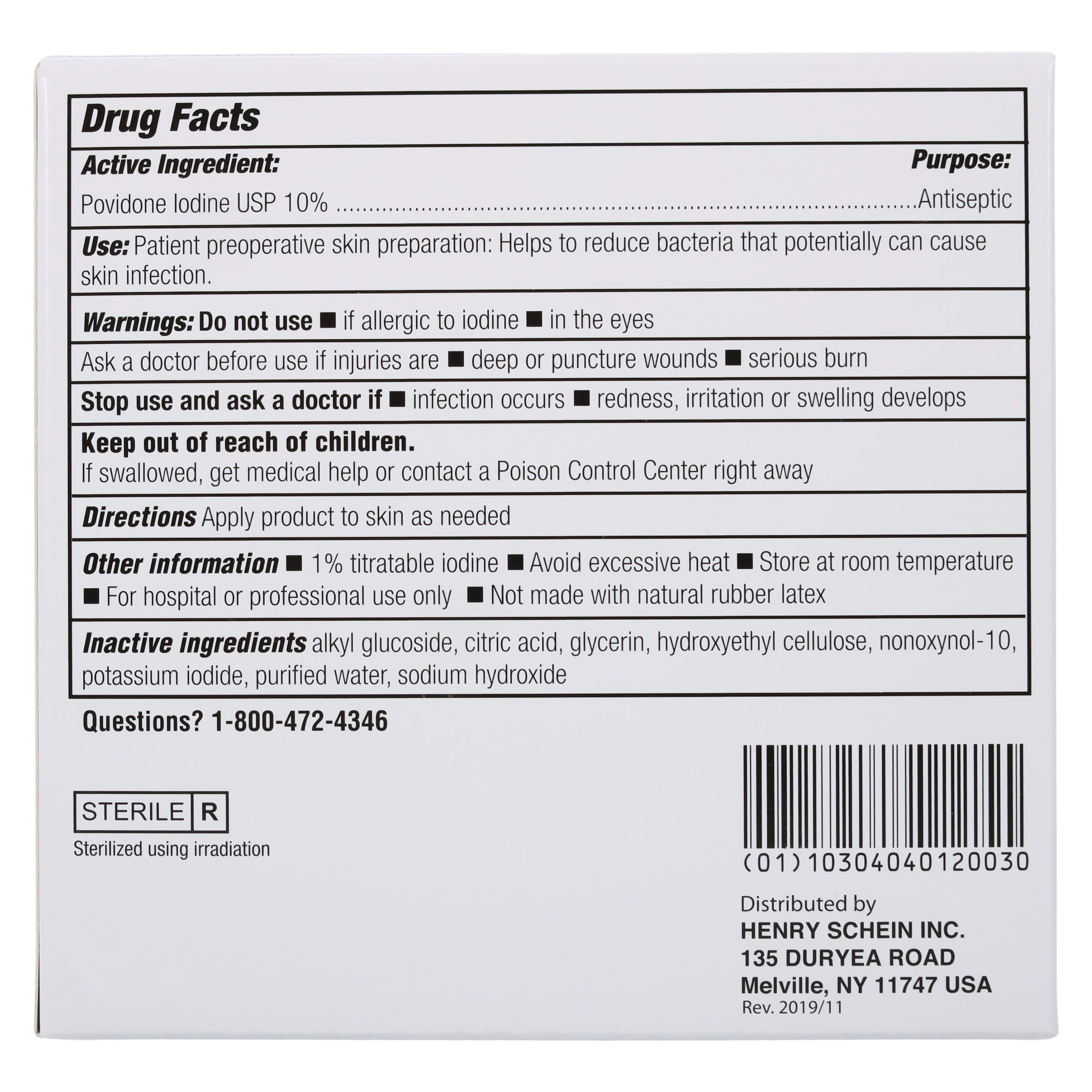 Henry Schein Povidone-Iodine Swabstick, 10% PVP Iodine, Sterile, 3-Pack thumbnail 7
