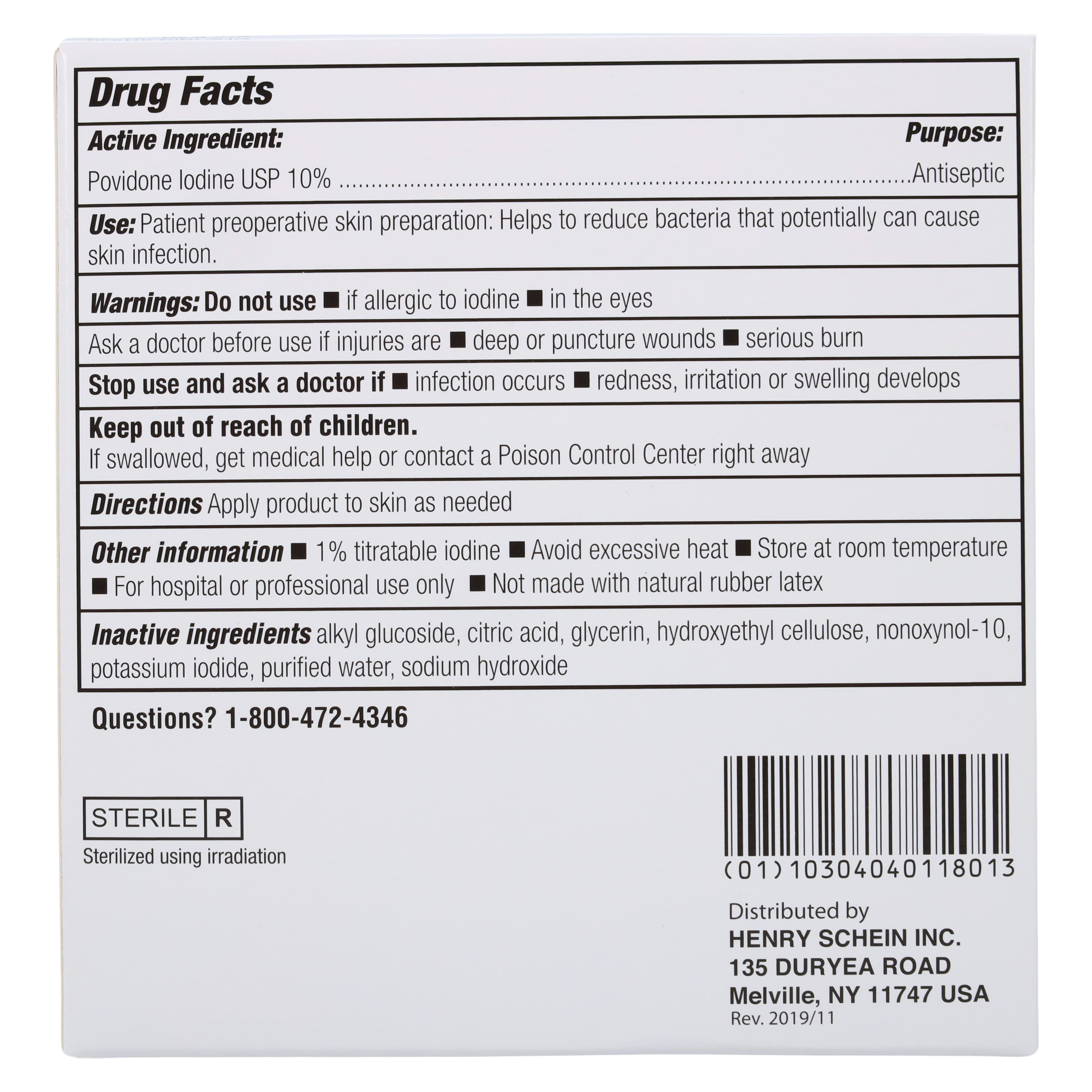 Henry Schein Povidone-Iodine Swabstick, 10% PVP Iodine, Sterile, 1" thumbnail 7