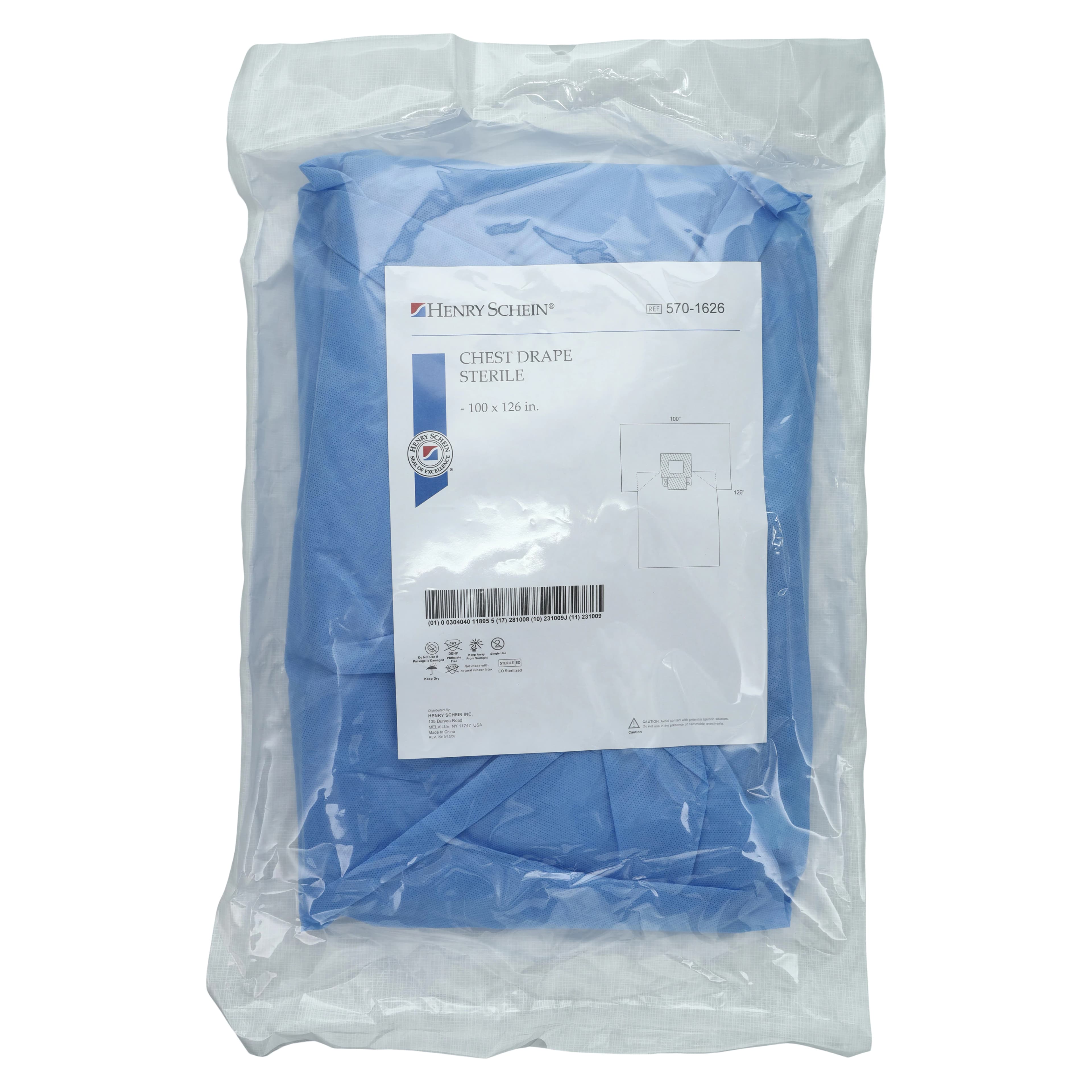 Henry Schein Sterile Chest Drape, SMS, 100" x 126" thumbnail 3