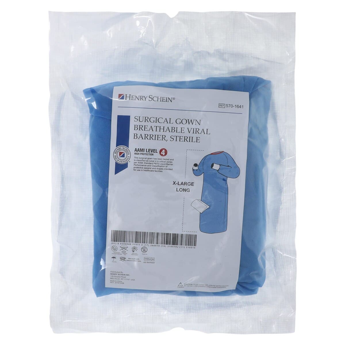 Surgical Gown AAMI Level 4 SMS Raglan Sleeve, Sterile, X-Large, Long, with Hand Towel, 24/Case thumbnail 6