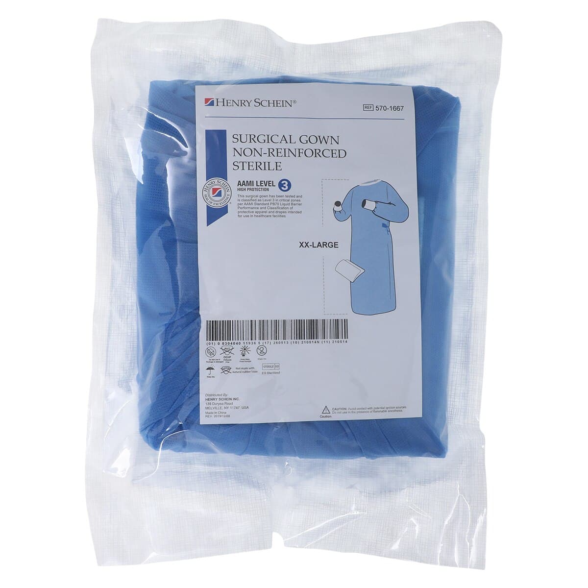 Premium Surgical Gown AAMI Level 3, Soft SMS Fabric, 2X Large, Sterile, Hook & Loop Sleeves, 26/Case thumbnail 6