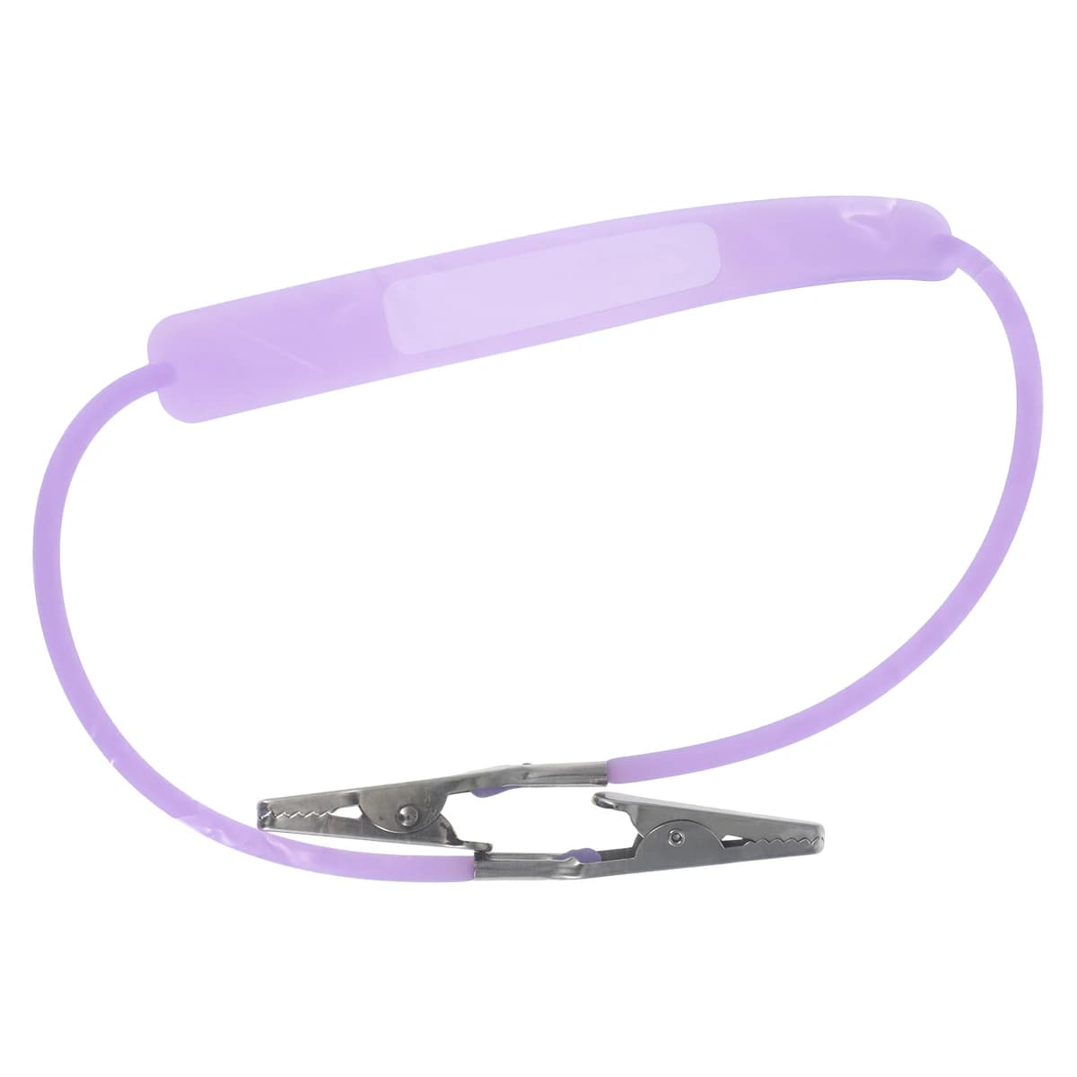 Henry Schein Bib Holder, Silicone, Purple, Alligator Clips, 18 in, 3/Pack thumbnail 2