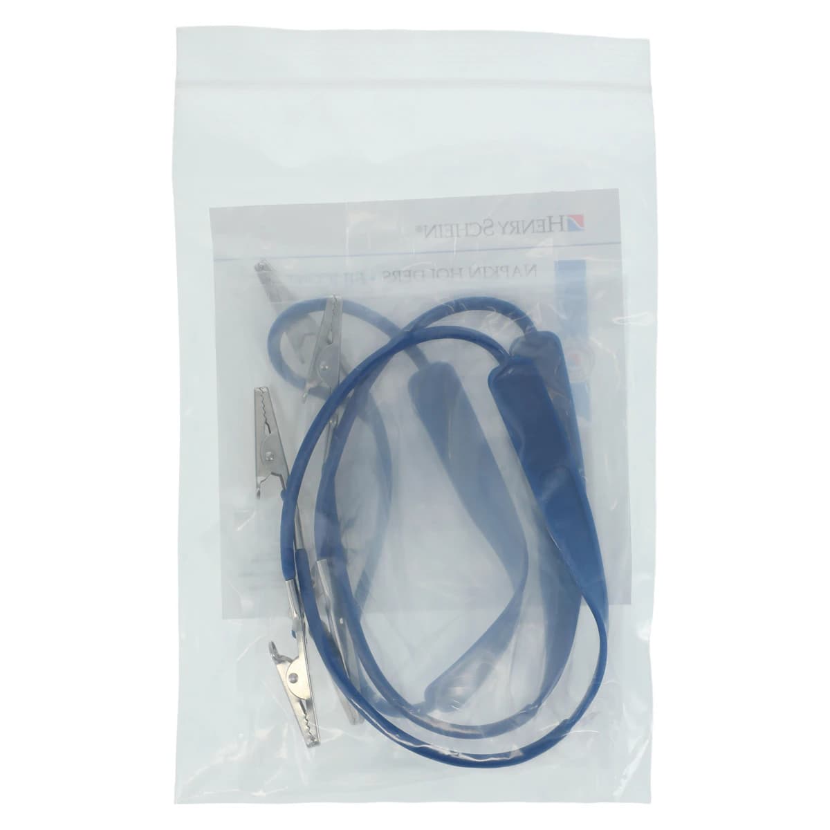 Henry Schein Bib Holder Silicone Alligator Clips, Blue, 18 in, 3/Pk thumbnail 2