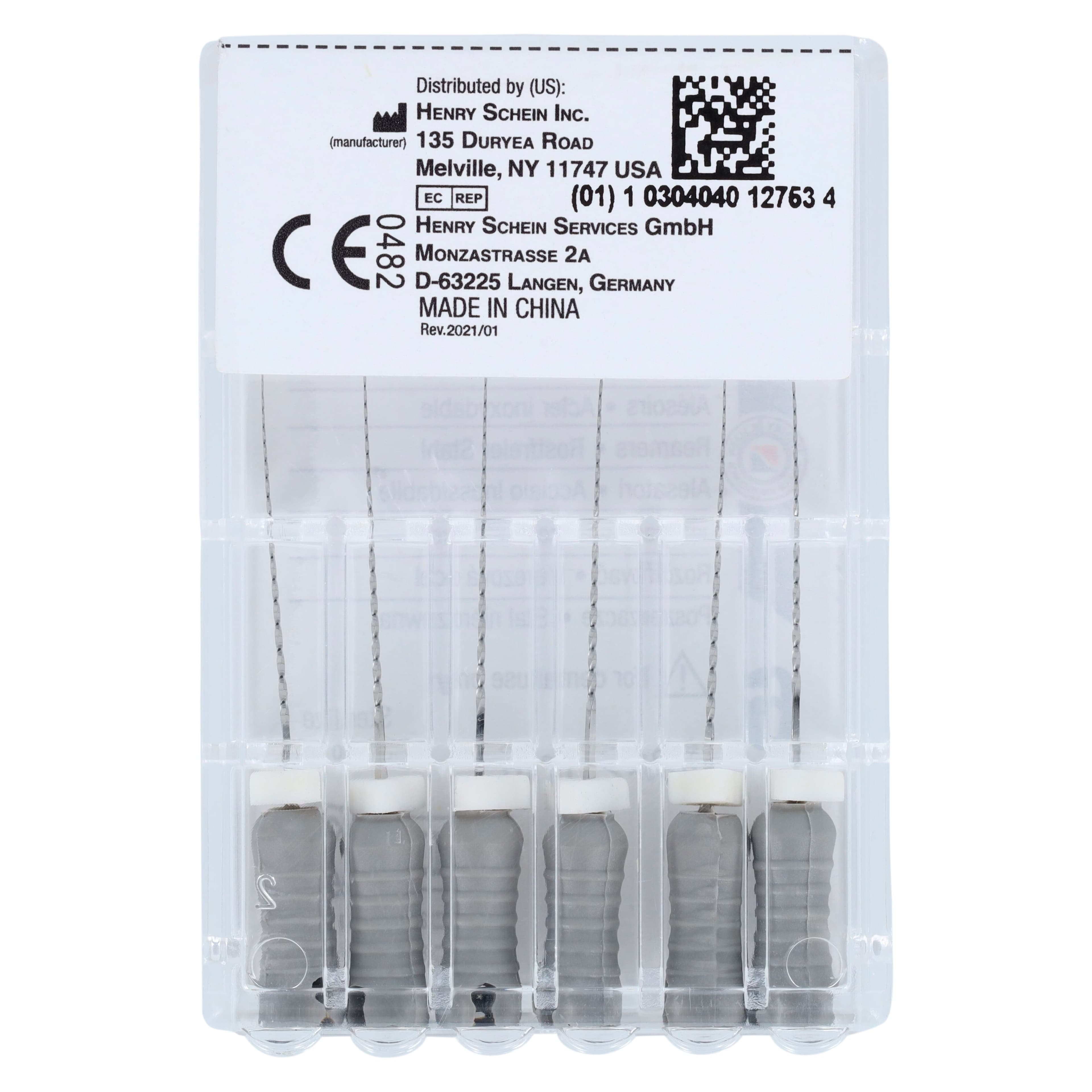 Endoflex Reamers, Size 08, 21mm, Stainless Steel, Grey Handle, 6/Box thumbnail 5