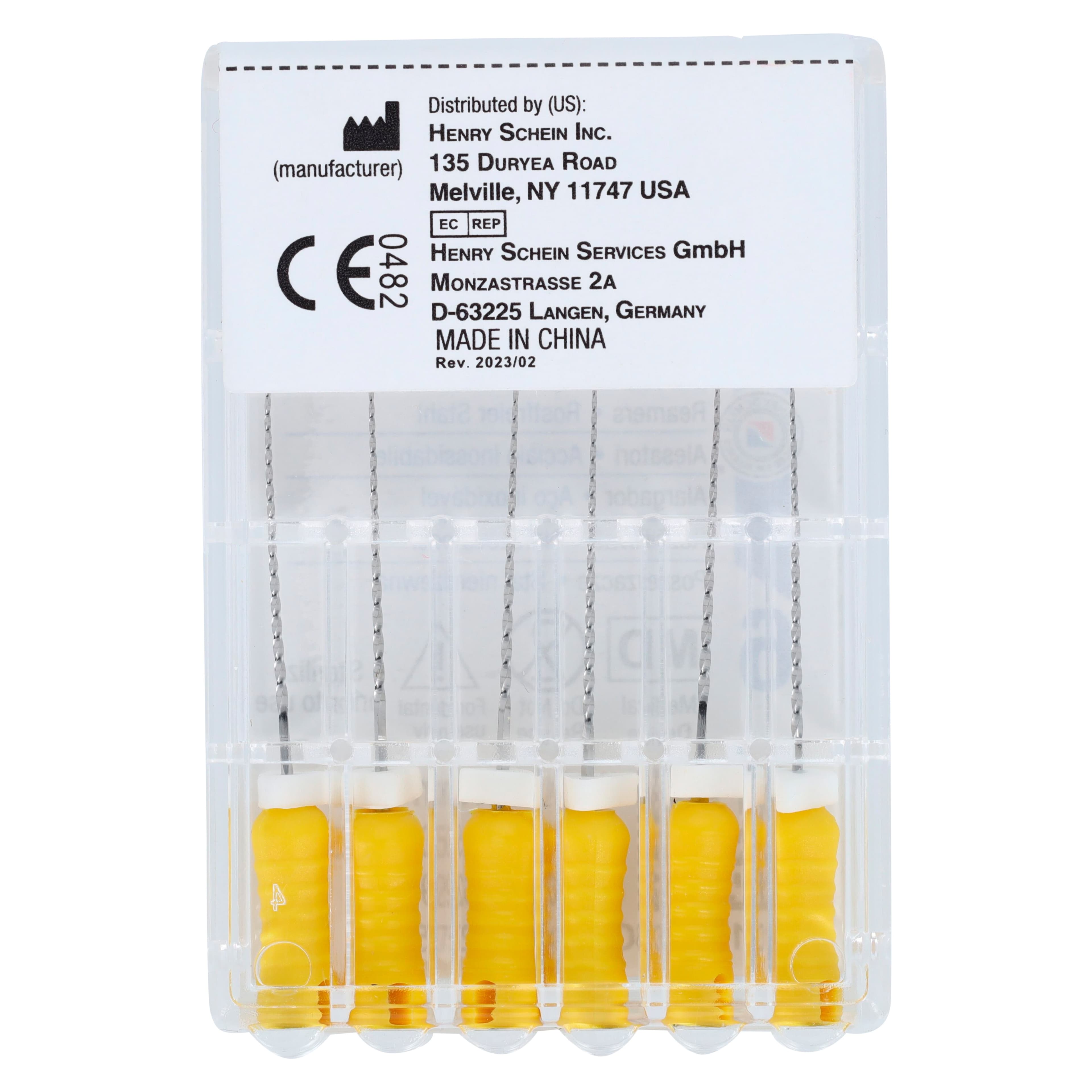 Endoflex Reamers, Size #20, 21mm, Stainless Steel, Yellow Handle, 6/Box thumbnail 5