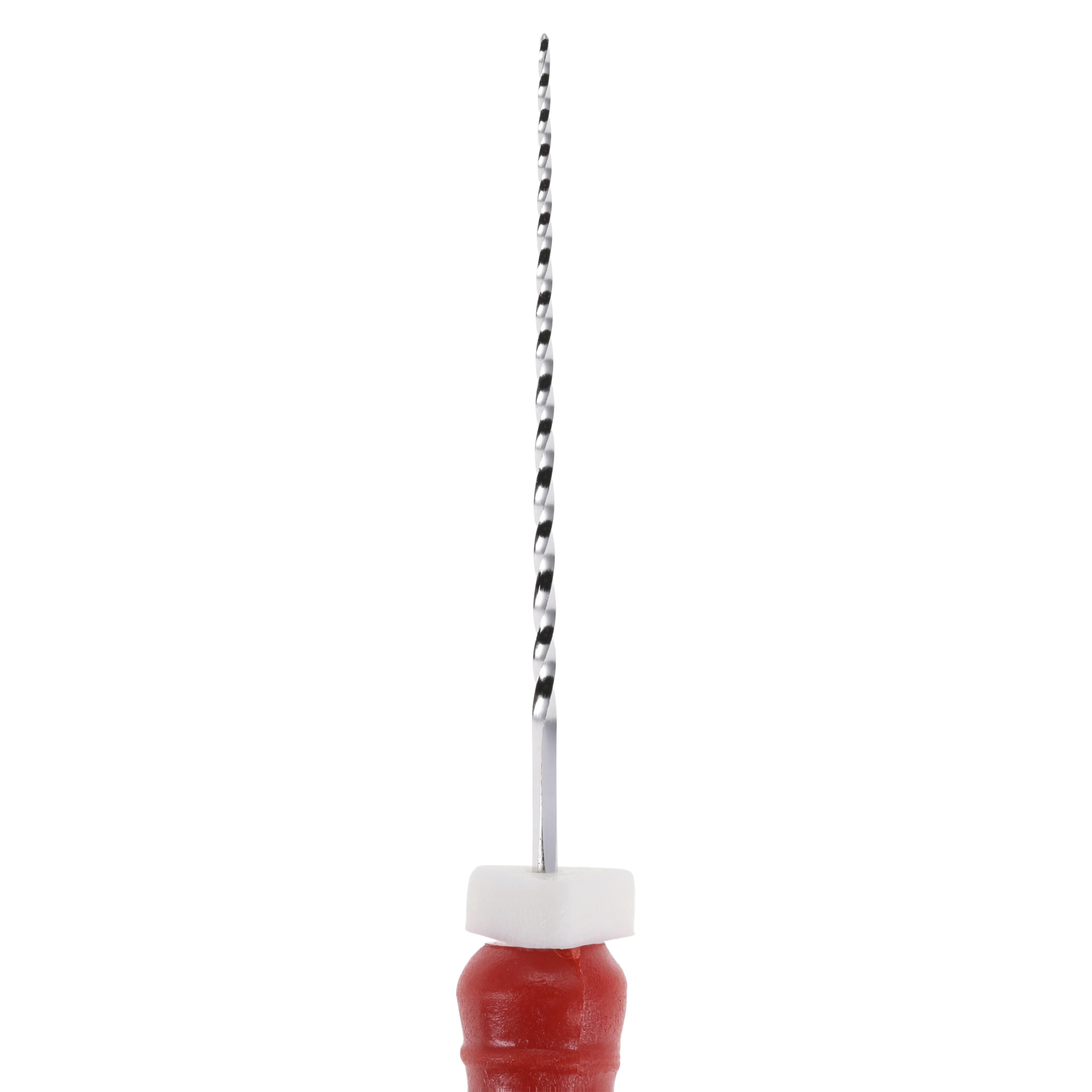 Endoflex Reamers, Size #25, 21mm, Stainless Steel, Red Handle, 6/Box thumbnail 2