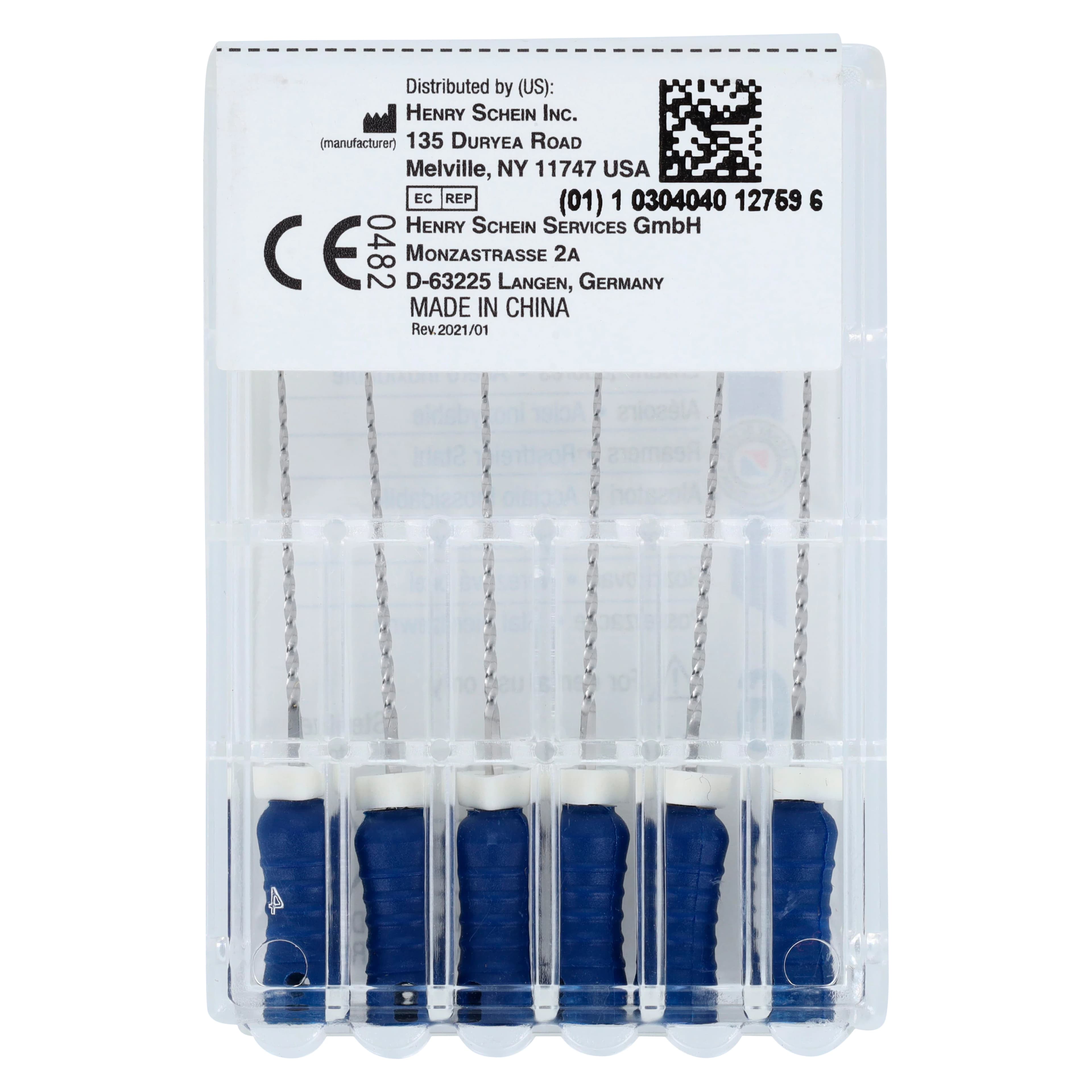 Endoflex Reamers, Size 30, 21mm, Stainless Steel, Blue Handle, 6/Box thumbnail 5
