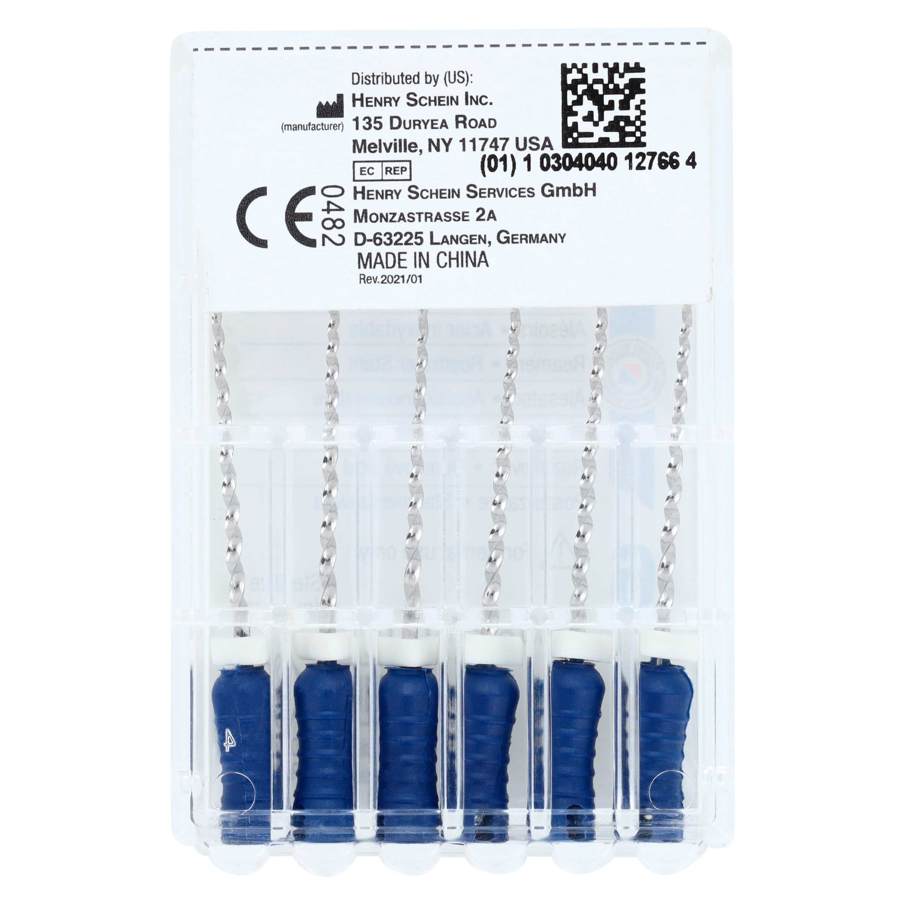 Endoflex Reamers, Size 60, 21mm, Stainless Steel, Blue Handle, 6/Box thumbnail 5