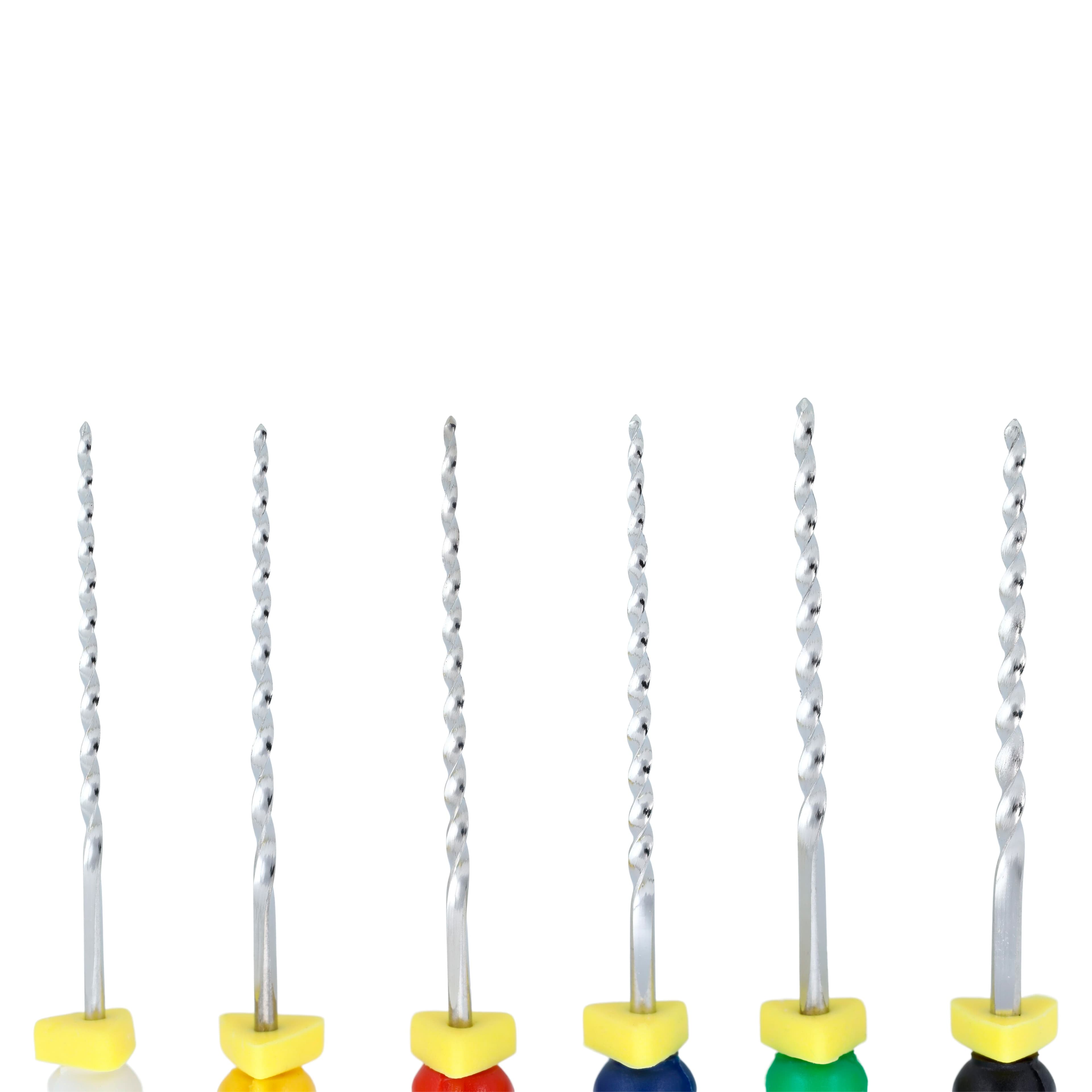 Endoflex Reamers, 25mm, Size 45-80, Stainless Steel, Color Coded, Assorted, 6/Box thumbnail 2