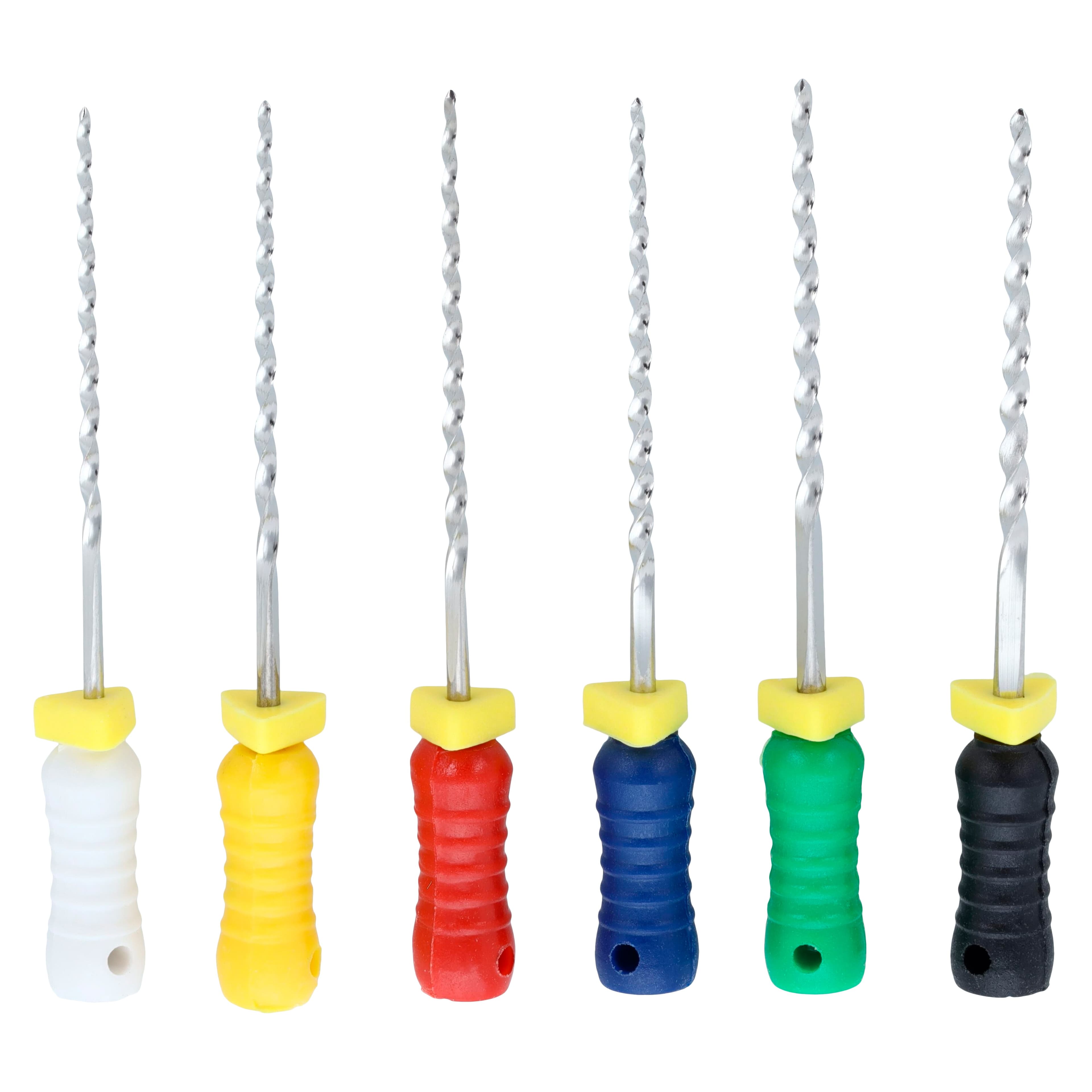 Endoflex Reamers, 25mm, Size 45-80, Stainless Steel, Color Coded, Assorted, 6/Box - Endoflex Reamers 25mm - Image 1