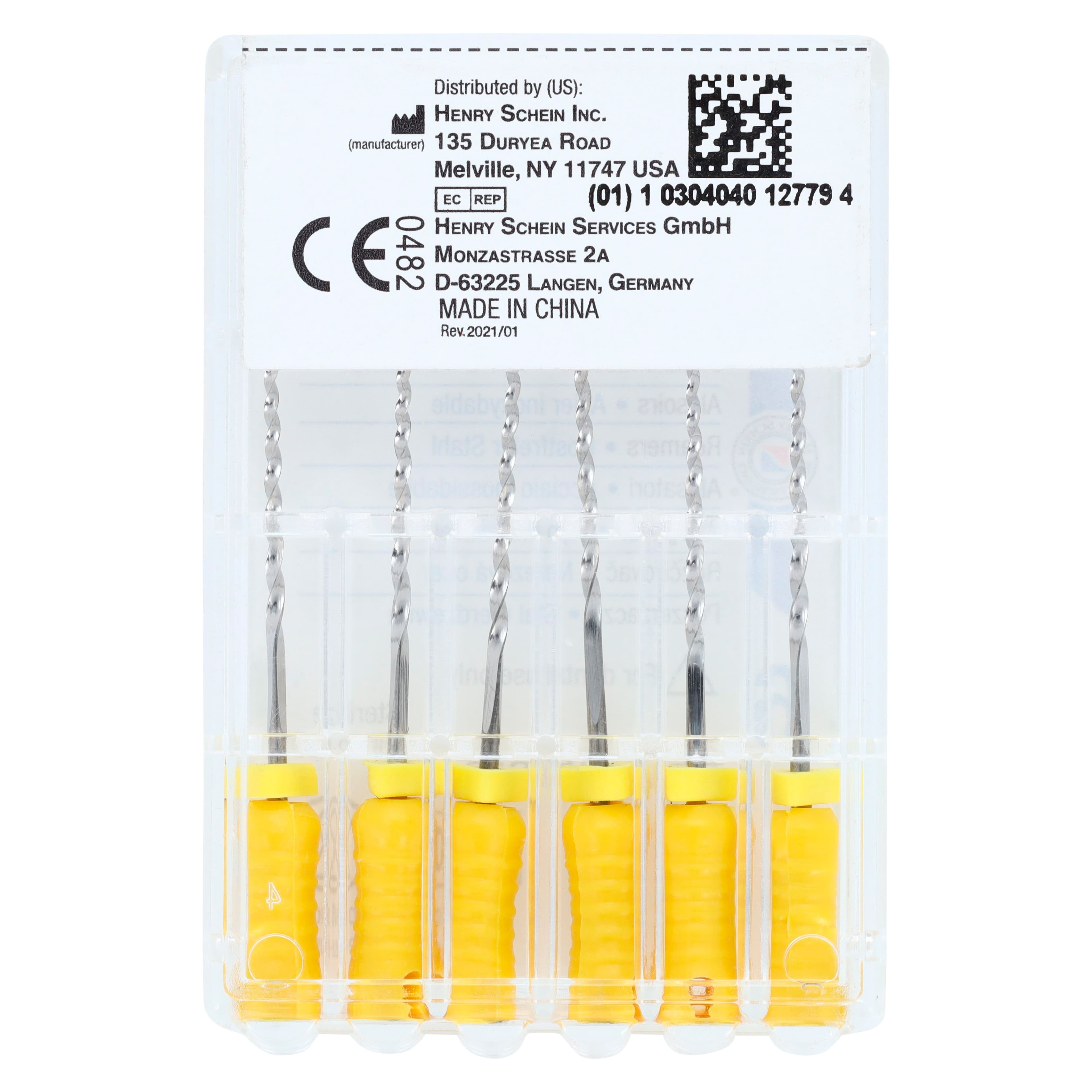 Endoflex Reamers, Size #50, 25mm, Stainless Steel, Yellow, ISO, Non-Sterile, 6/Box thumbnail 5