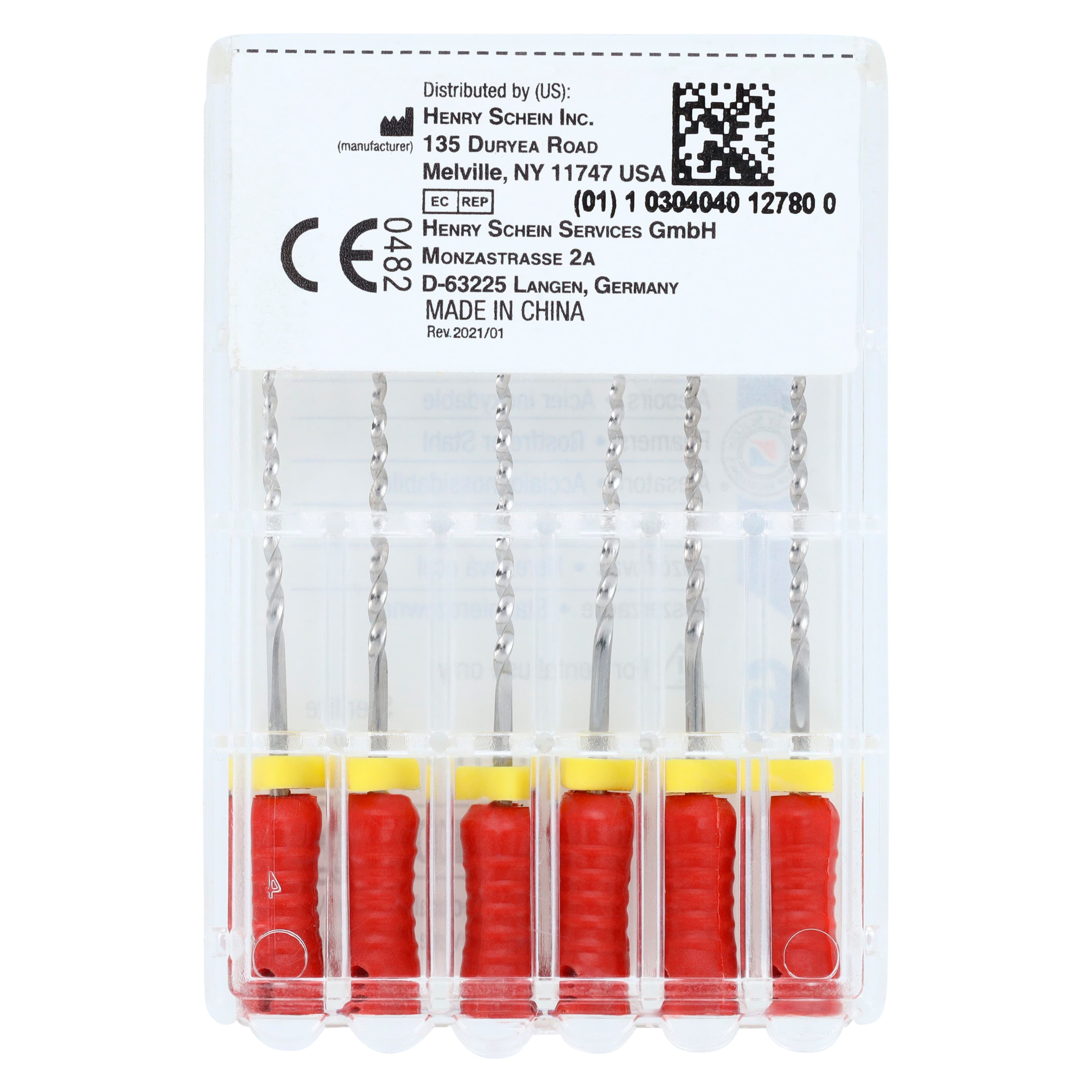 Endoflex Reamers, Size 55, 25mm, Stainless Steel, Red, ISO, Non-Sterile, 6/Box thumbnail 5