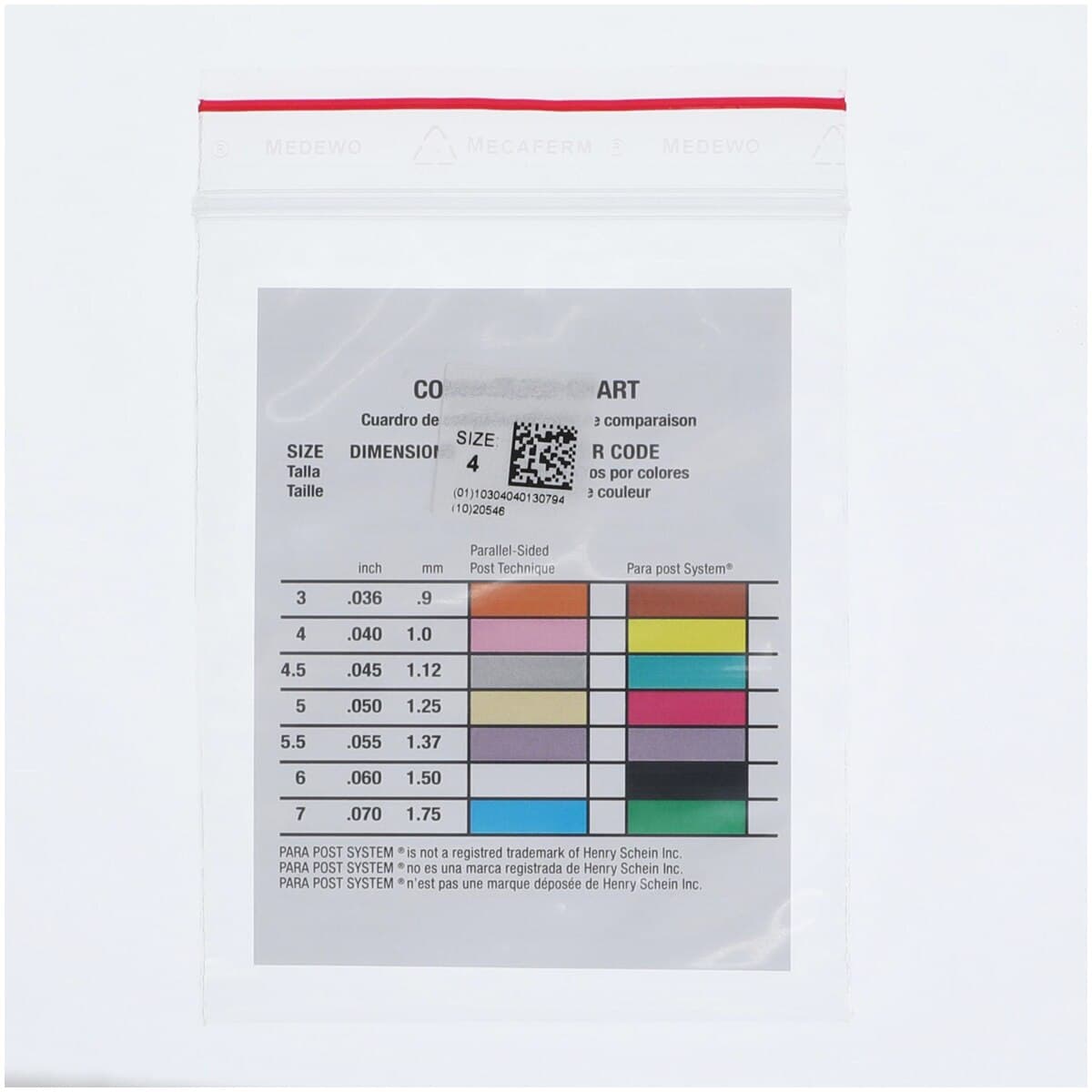 Individual Parallel-Sided Posts, Titanium, Size 4, 10/Pk thumbnail 3