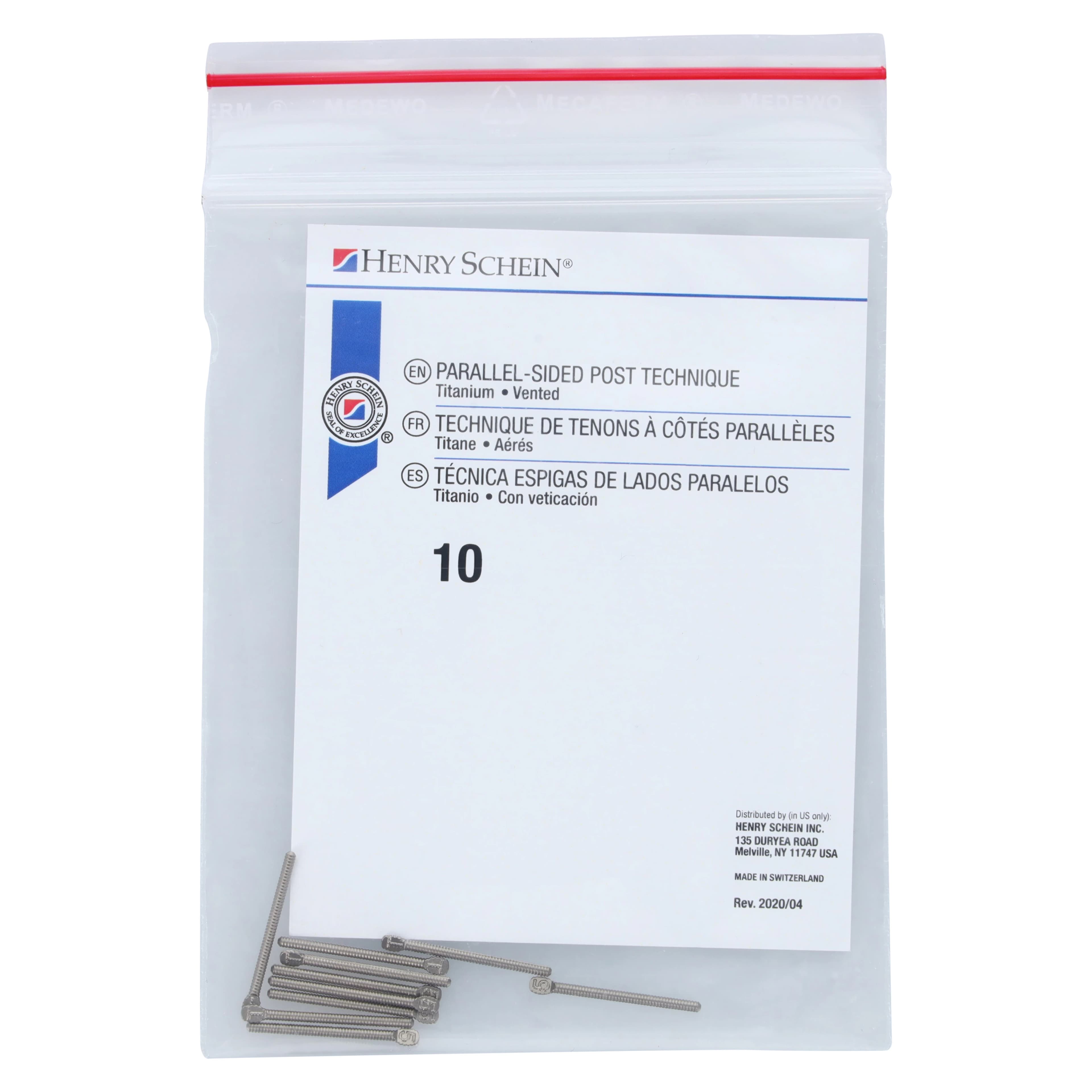 Individual Parallel-Sided Posts, Titanium, Size 5, 10/Pk thumbnail 4