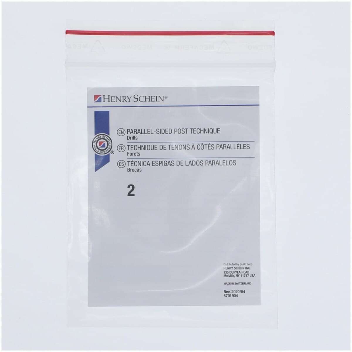 Henry Schein Individual Parallel-Sided Post Drill, Size 6, 2/Pk thumbnail 2