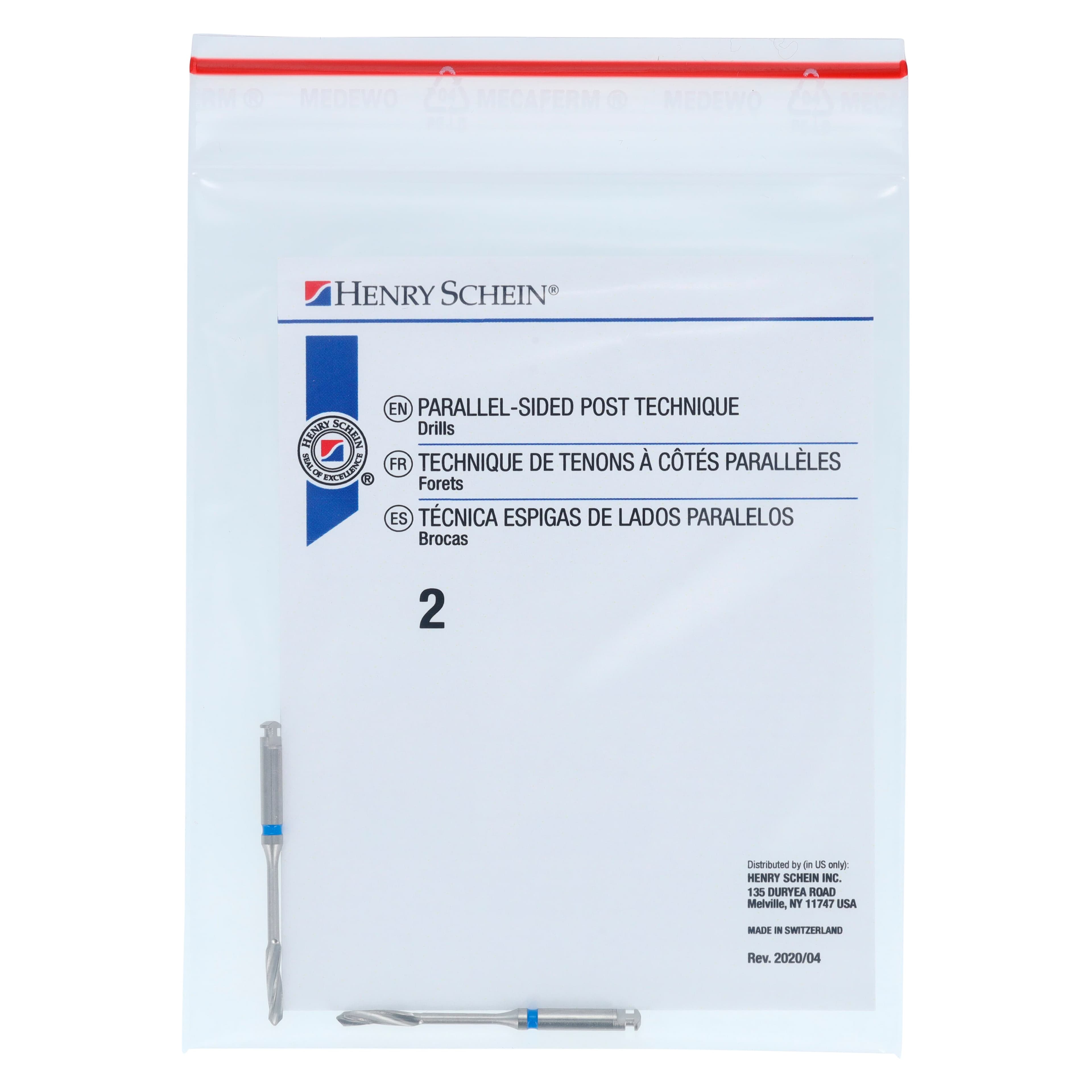 Henry Schein Parallel-Sided Post Drill, Size 7, Surgical-Grade Stainless Steel, 2/Pk thumbnail 4