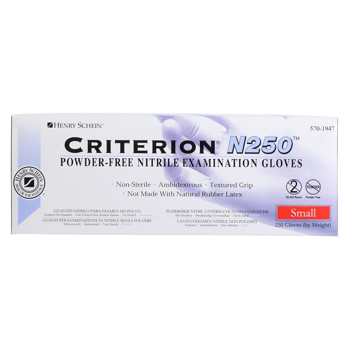 Criterion N250 Nitrile Exam Gloves, Powder Free, Non-Sterile, Small, Lilac, 250/Box thumbnail 5