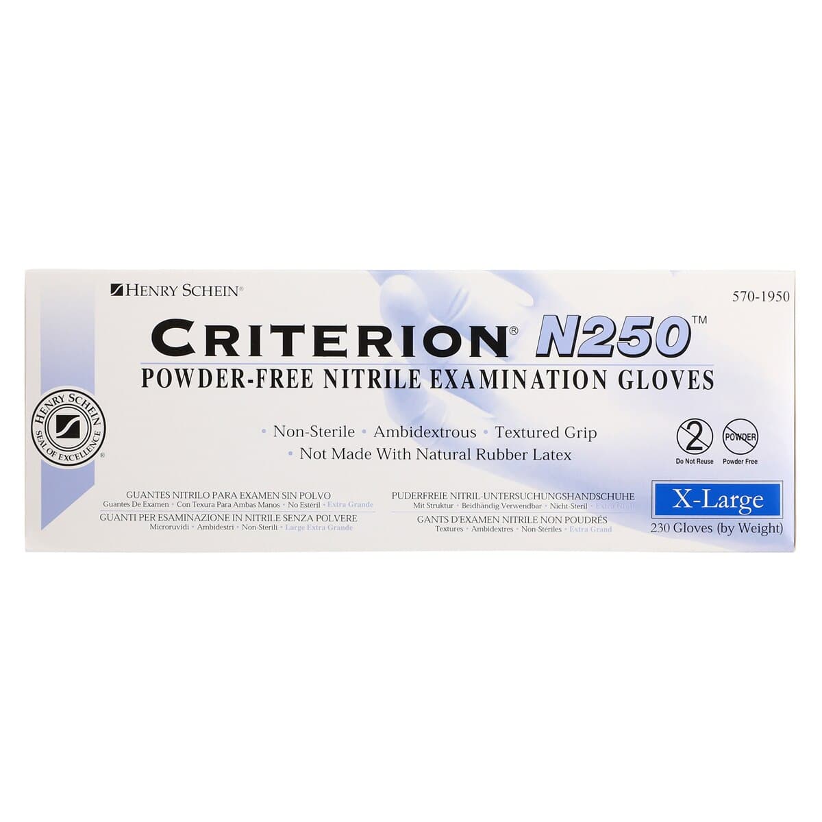 Criterion N250 Nitrile Exam Gloves, Powder Free, Non-Sterile, X-Large, Lilac, 230/Box thumbnail 4