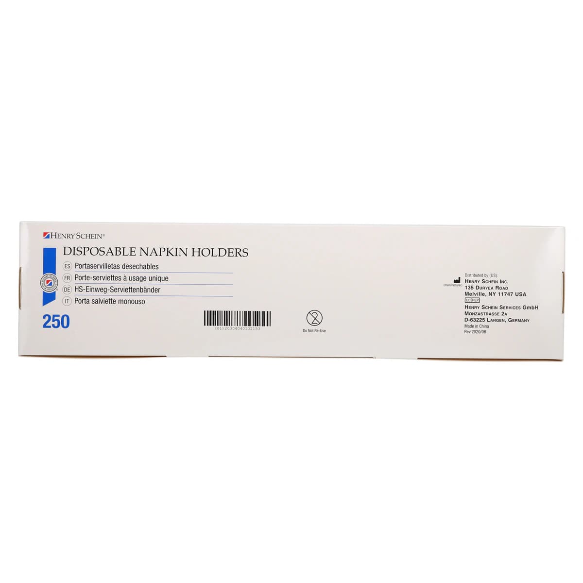 Henry Schein Disposable Dental Bib Holder, Adhesive Ends, White Non-Woven Fabric, Adjustable, 250/Box thumbnail 5