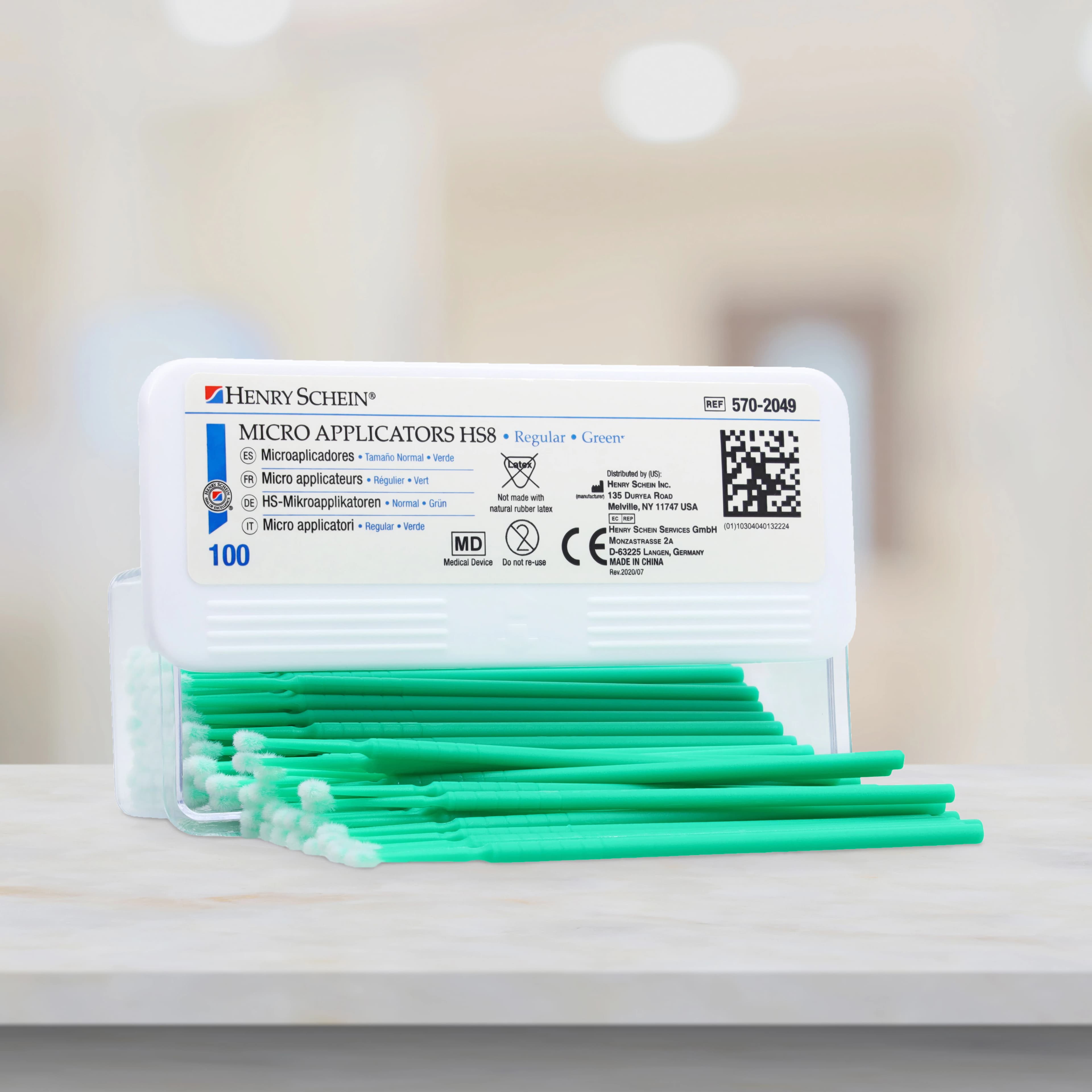 Micro Applicators M8, Regular, Green, Bendable, 100/Box thumbnail 4