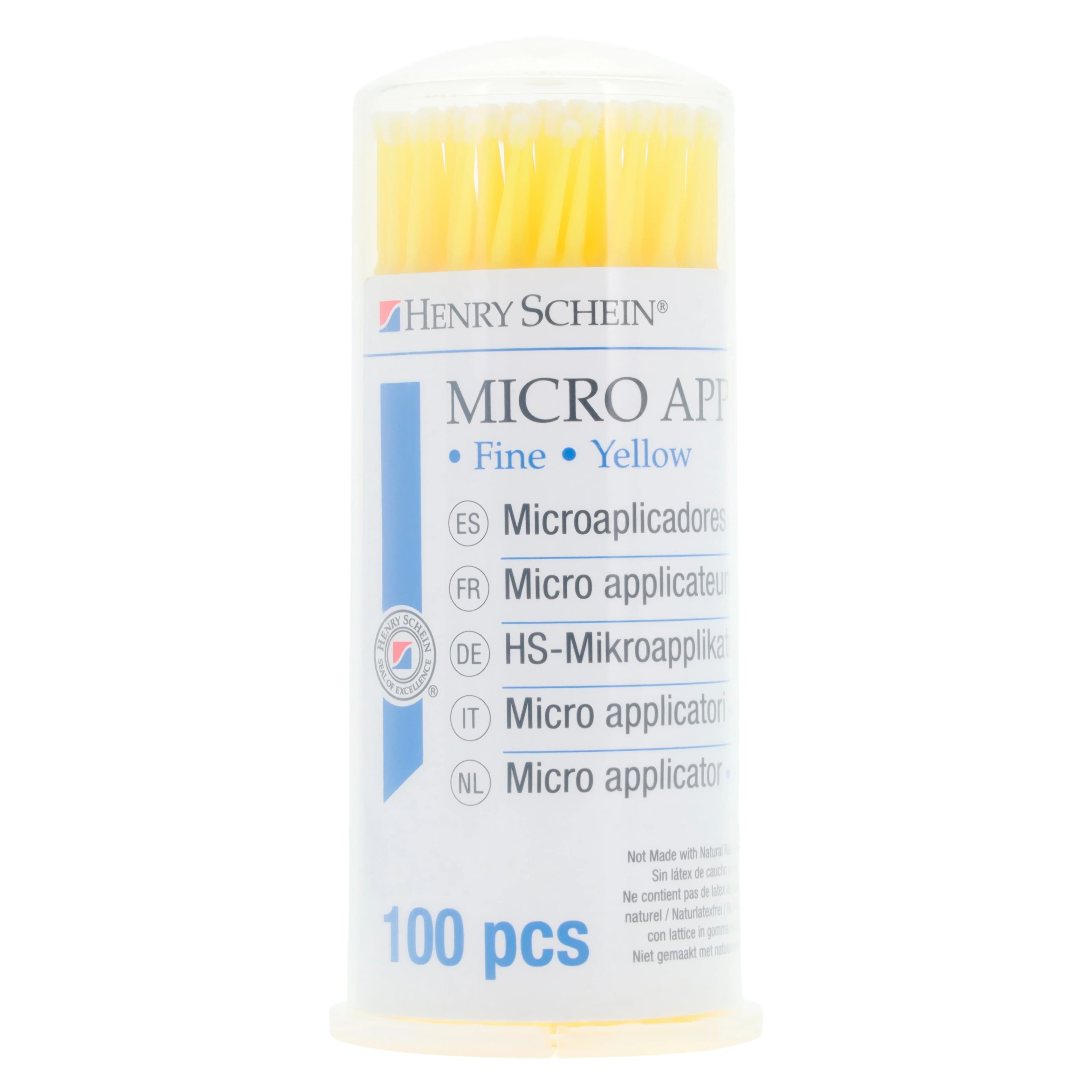 Micro Applicators H10, Fine, Yellow, Bendable, 4 in, 100/Box thumbnail 3