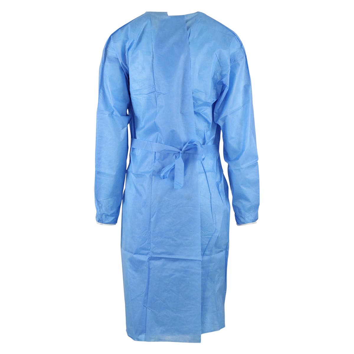 Isolation Gowns AAMI Level 1 SMS, Adult Medium, Blue, Non-Sterile, Tie Closure, Long Sleeves, 10/Bag thumbnail 4