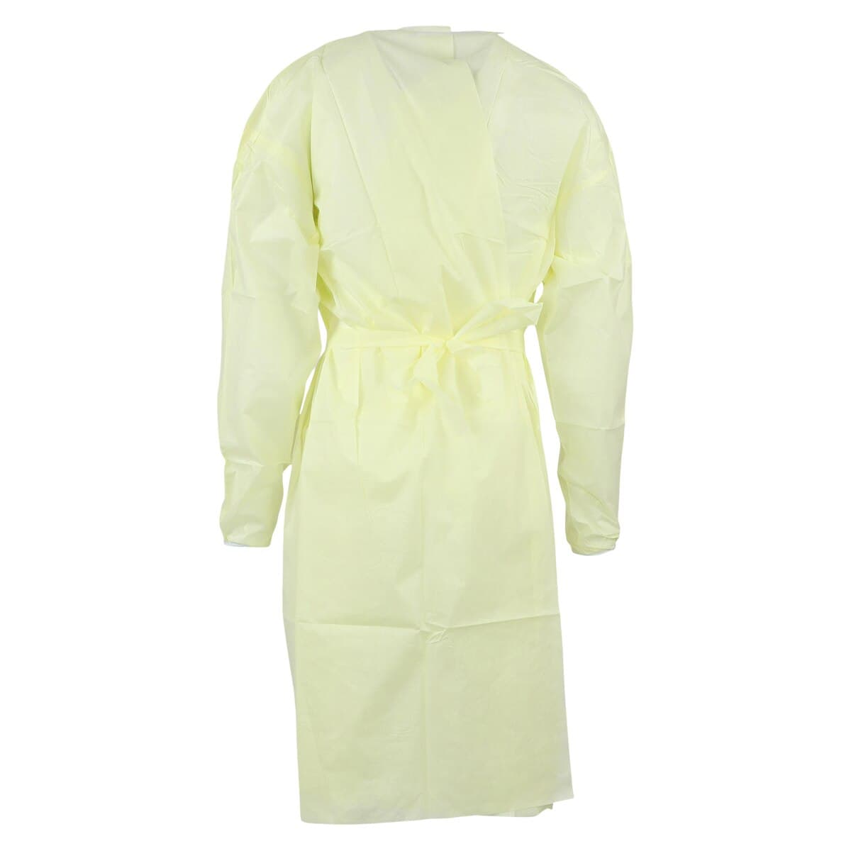 Isolation Gowns AAMI Level 1 SMS Adult Medium Yellow Non-Sterile Tie Closure Long Sleeves 10/Bag thumbnail 4