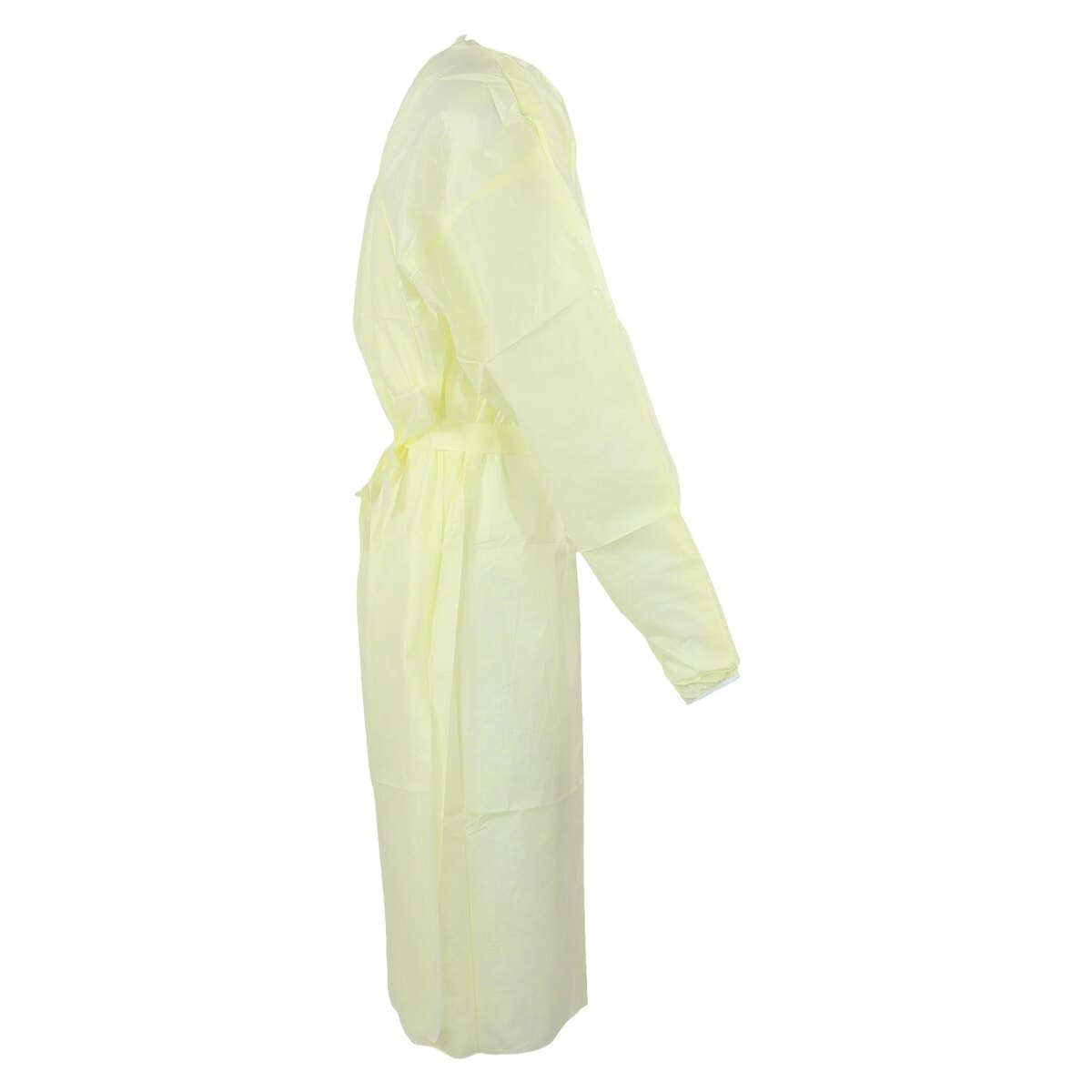 Isolation Gowns AAMI Level 1 SMS Adult Medium Yellow Non-Sterile Tie Closure Long Sleeves 10/Bag thumbnail 3