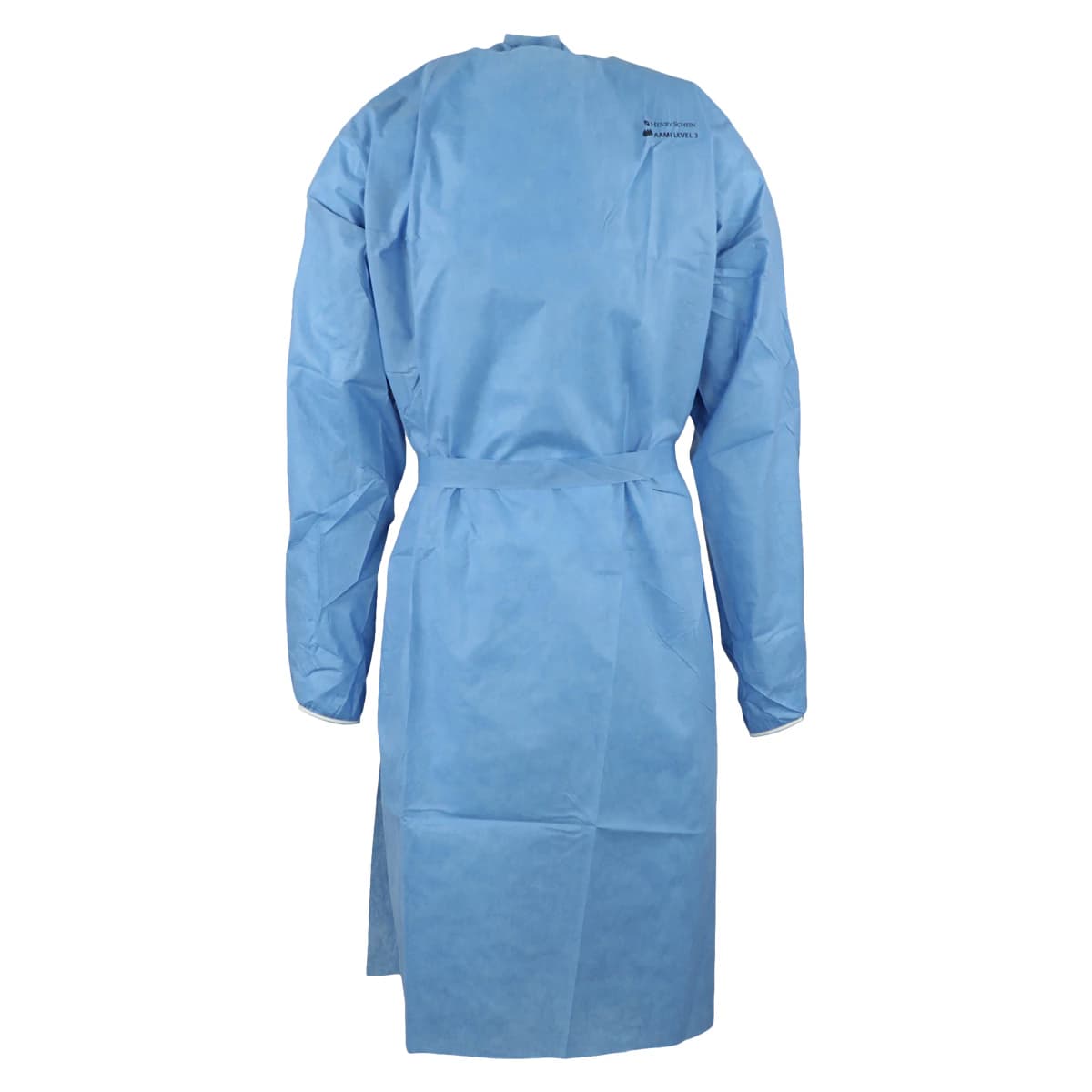 Isolation Gowns AAMI Level 3 SMS, Adult Medium, Blue, Non-Sterile, Tie Closure, Long Sleeves, 10/Bag - Isolation Gowns AAMI 3 Blue - Image 1