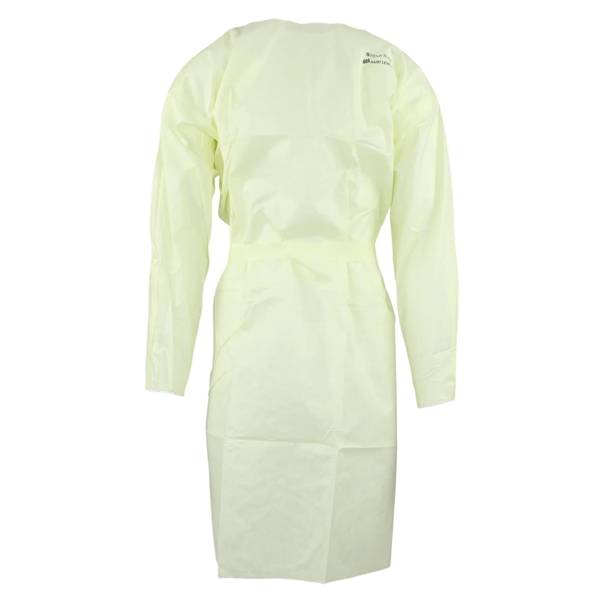 Isolation Gowns AAMI Level 3 SMS, Adult Medium, Yellow, Non-Sterile, Tie Closure, Long Sleeves, 10/Bag - Isolation Gowns AAMI 3 Yellow - Image 1