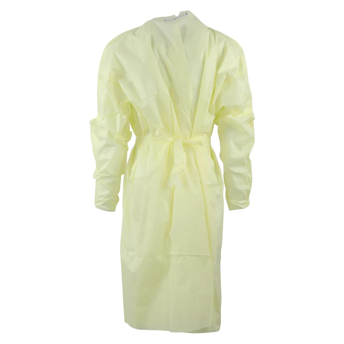 Isolation Gowns AAMI Level 2 SMS, Adult Medium, Yellow, Non-Sterile, Tie Closure, Long Sleeves, 10/Bag thumbnail 3