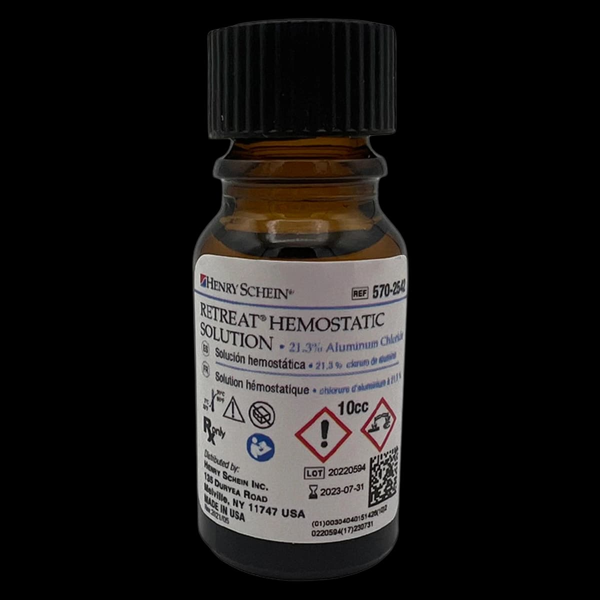 Retreat Hemostatic Solution, 21.3% Aluminum Chloride, 10 cc Bottle - Retreat Hemostatic Solution - Image 1
