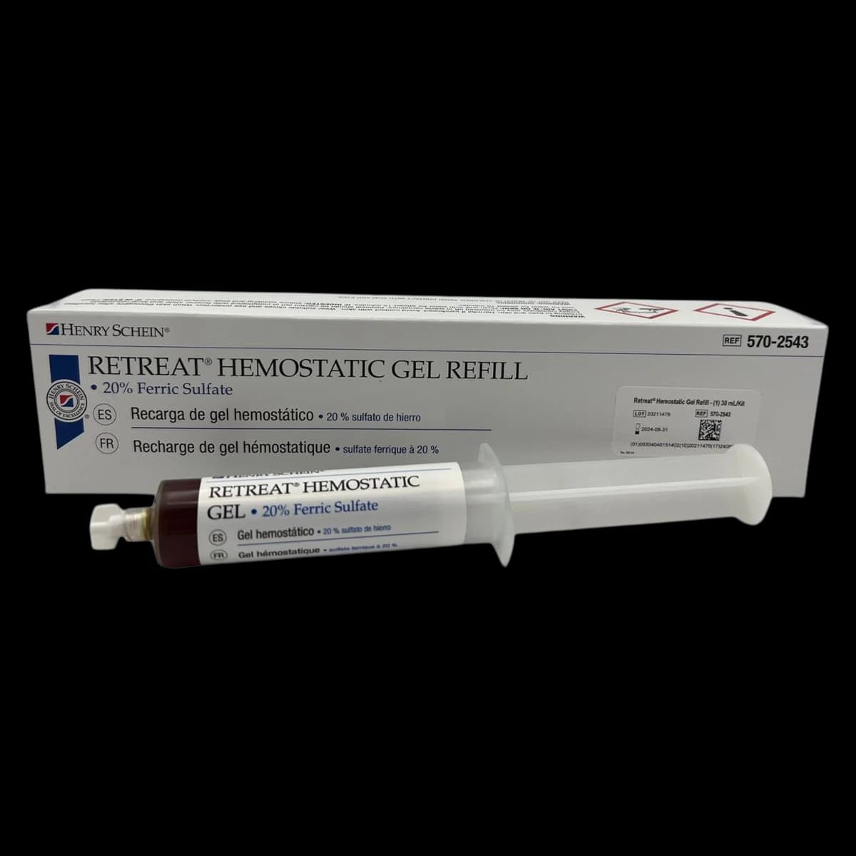 Retreat Hemostatic Gel Refill, 20% Ferric Sulfate Syringe, 30mL - Retreat Hemostatic Gel Refill - Image 1