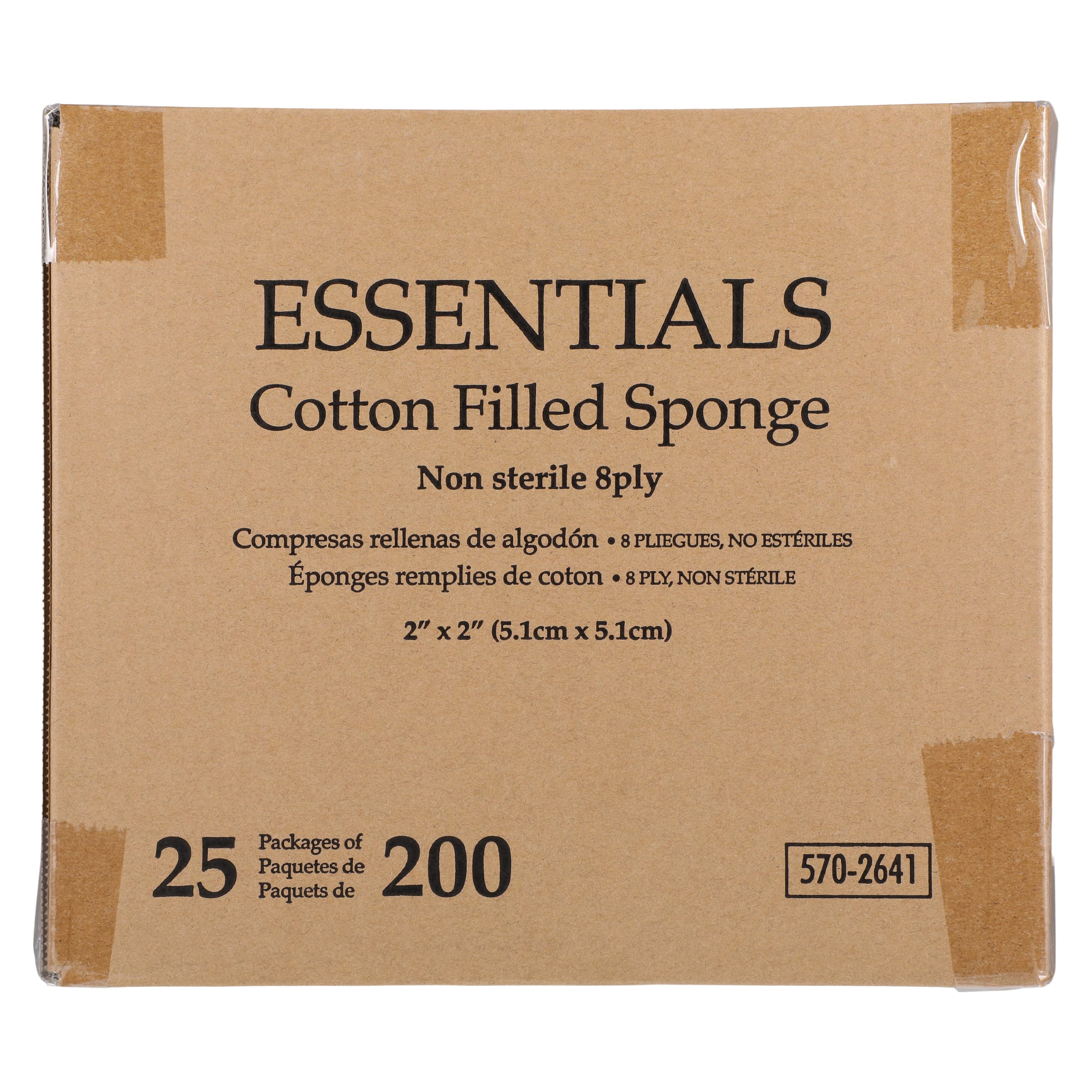 Essentials Healthcare Cotton Filled Sponge, 2x2", 8-Ply, Non-Sterile, Latex-Free, 01KEZKNSHCYMZM4J6MW0GGS4WP thumbnail 4
