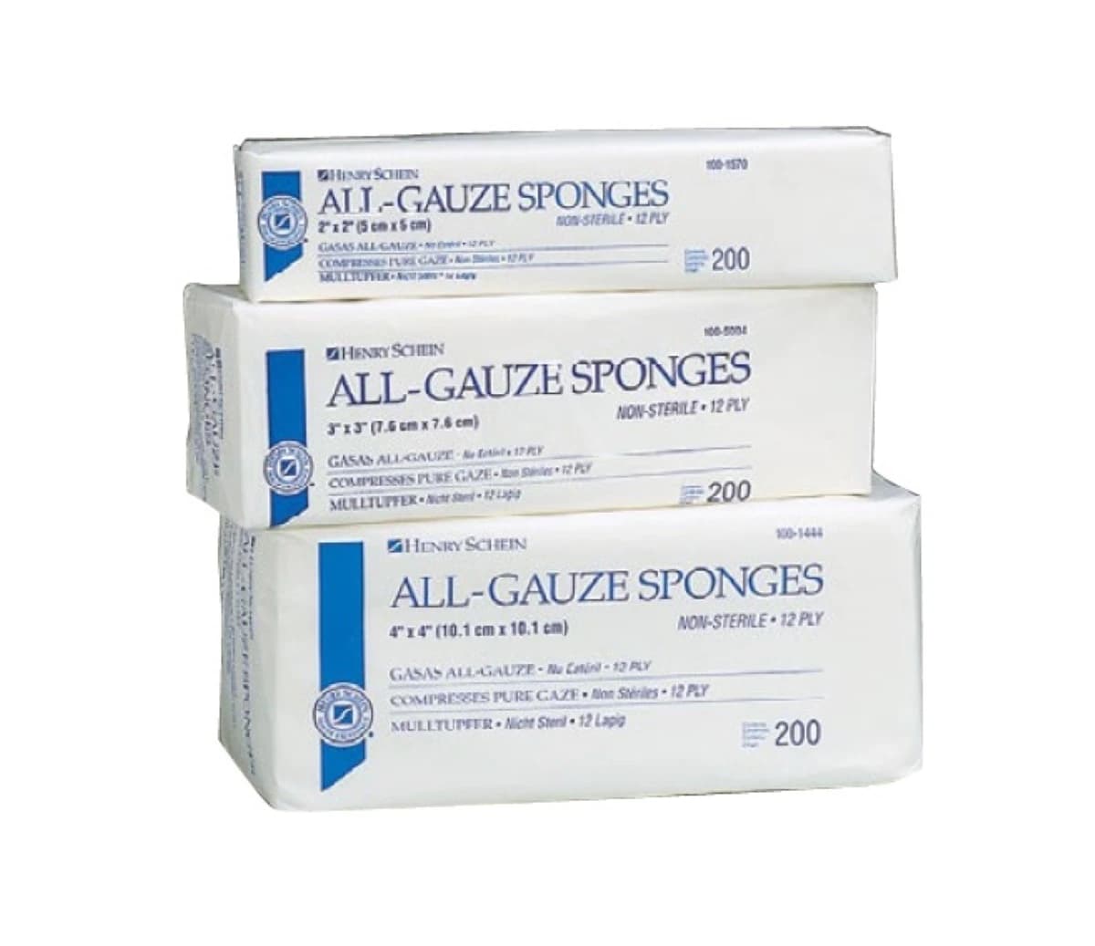 Henry Schein All Gauze Sponge, 3x3", 8-Ply, Non-Sterile, 100% Cotton, Latex-Free thumbnail 2