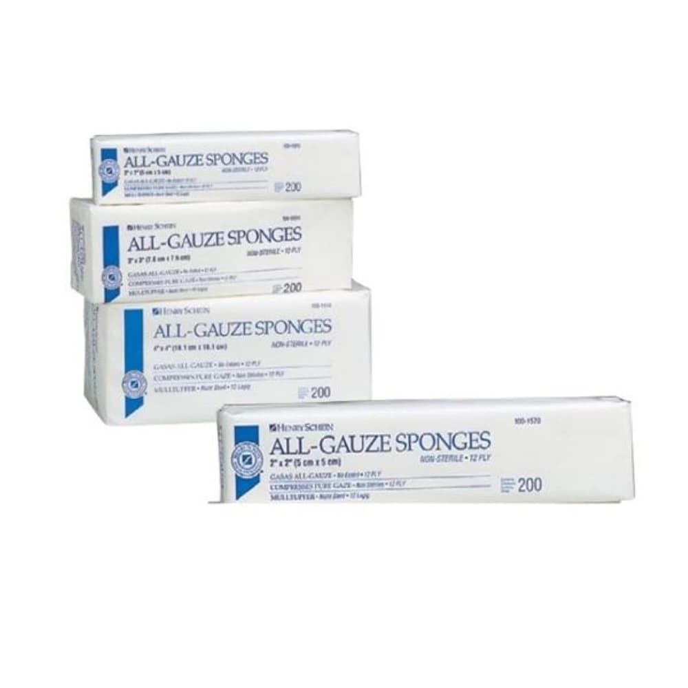 Henry Schein All Gauze Sponge, 2x2", 8-Ply, Non-Sterile, 100% Cotton, Latex-Free thumbnail 2