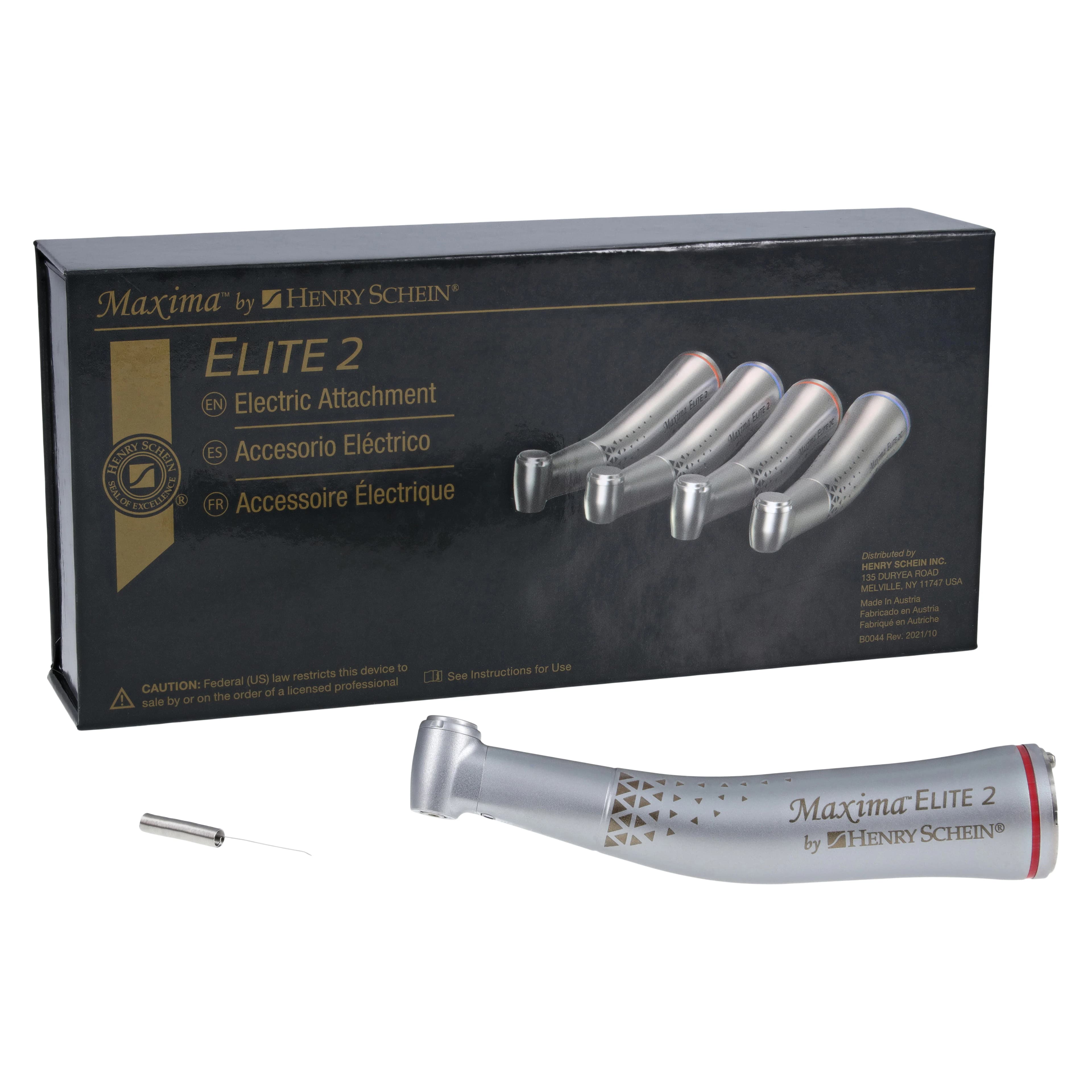 Maxima ELITE 2 Contra Angle High-Speed Handpiece, 1:5 Glass Rod Optic, Electric thumbnail 2