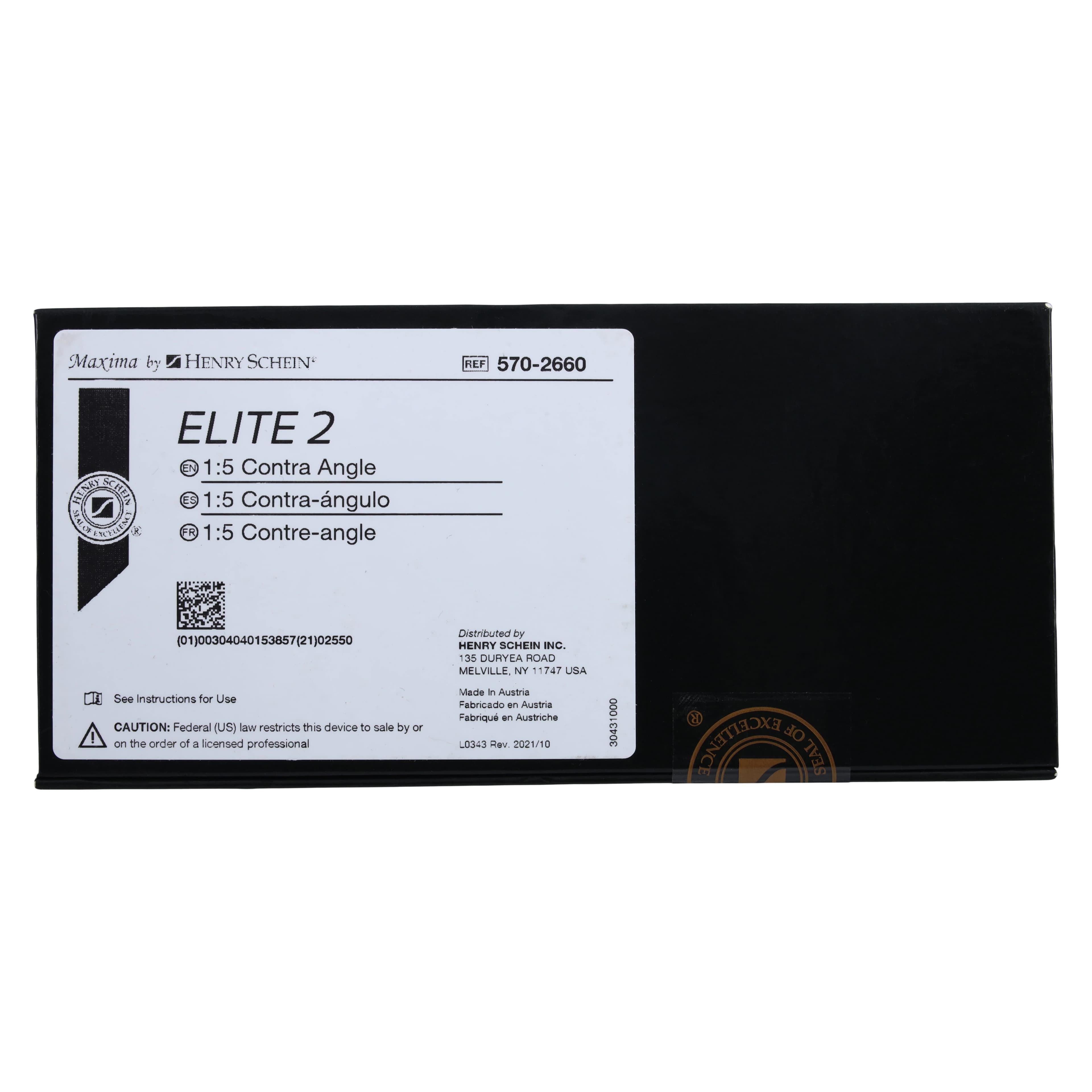 Maxima ELITE 2 Contra Angle High-Speed Handpiece, 1:5 Glass Rod Optic, Electric thumbnail 9