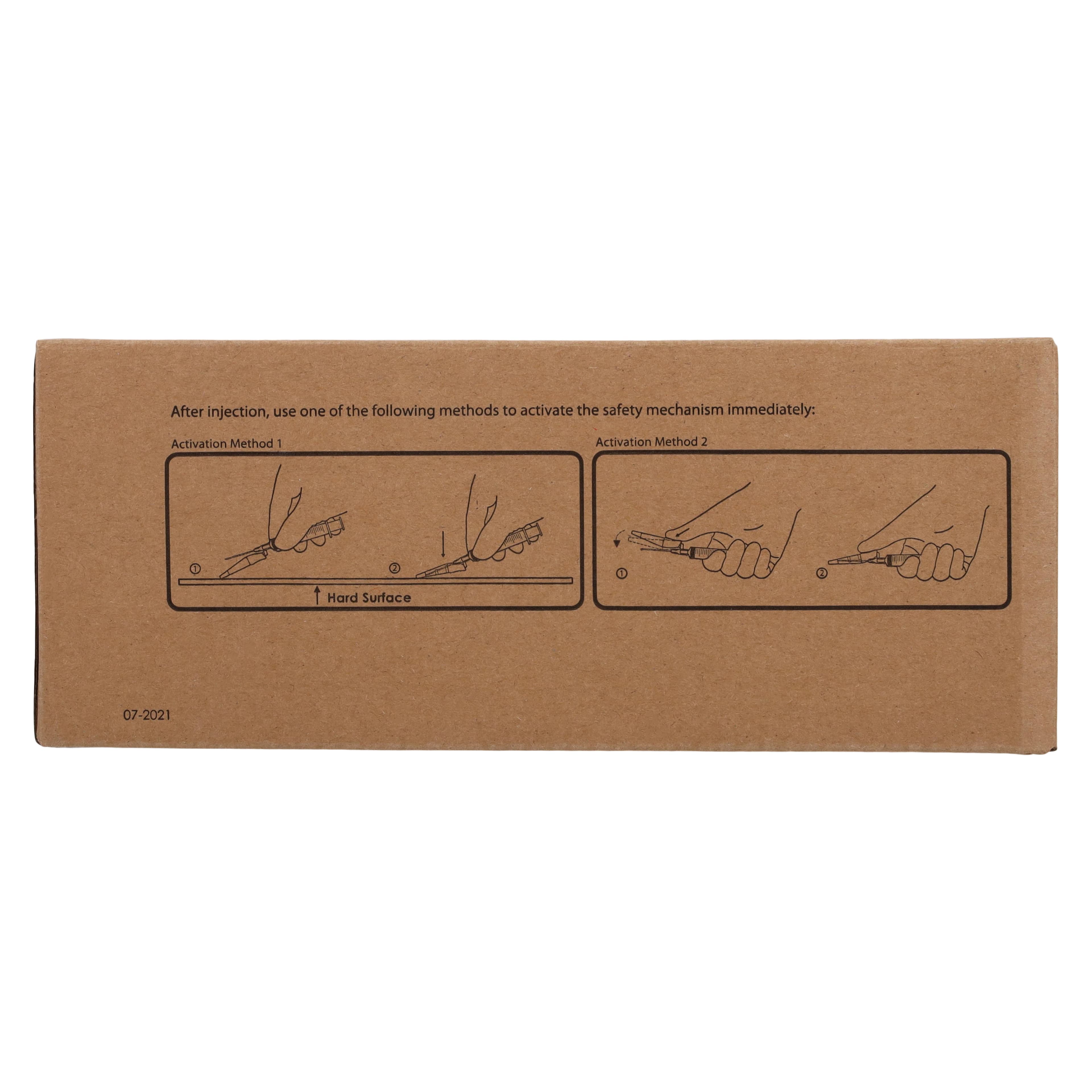 Henry Schein Safety Needle, 25G x 1-1/2", Orange, Disposable with Safety Shield, 100/Box thumbnail 4