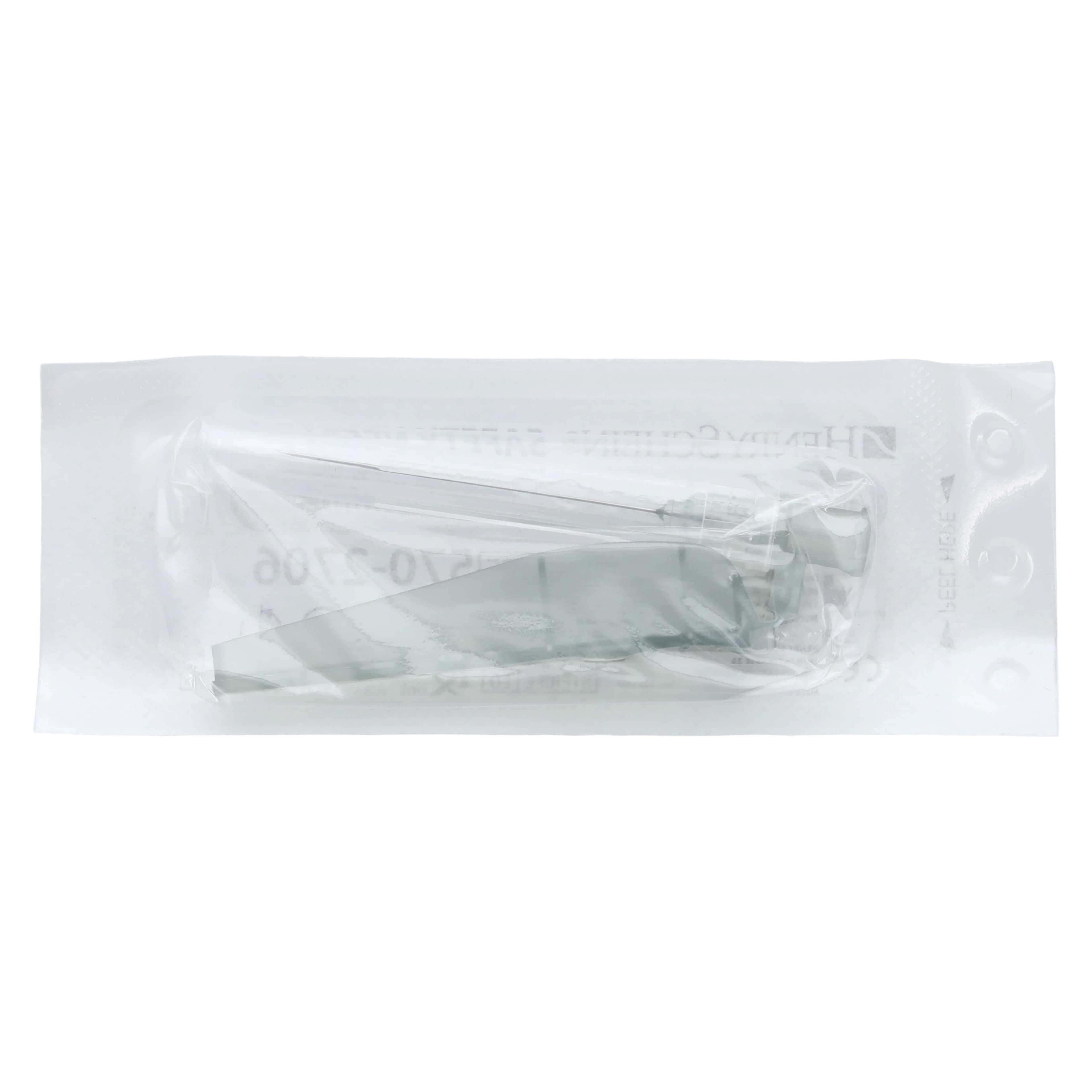 Henry Schein Safety Needle, 27G x 1-1/2", Gray, Disposable with Safety Shield, 100/Box thumbnail 3