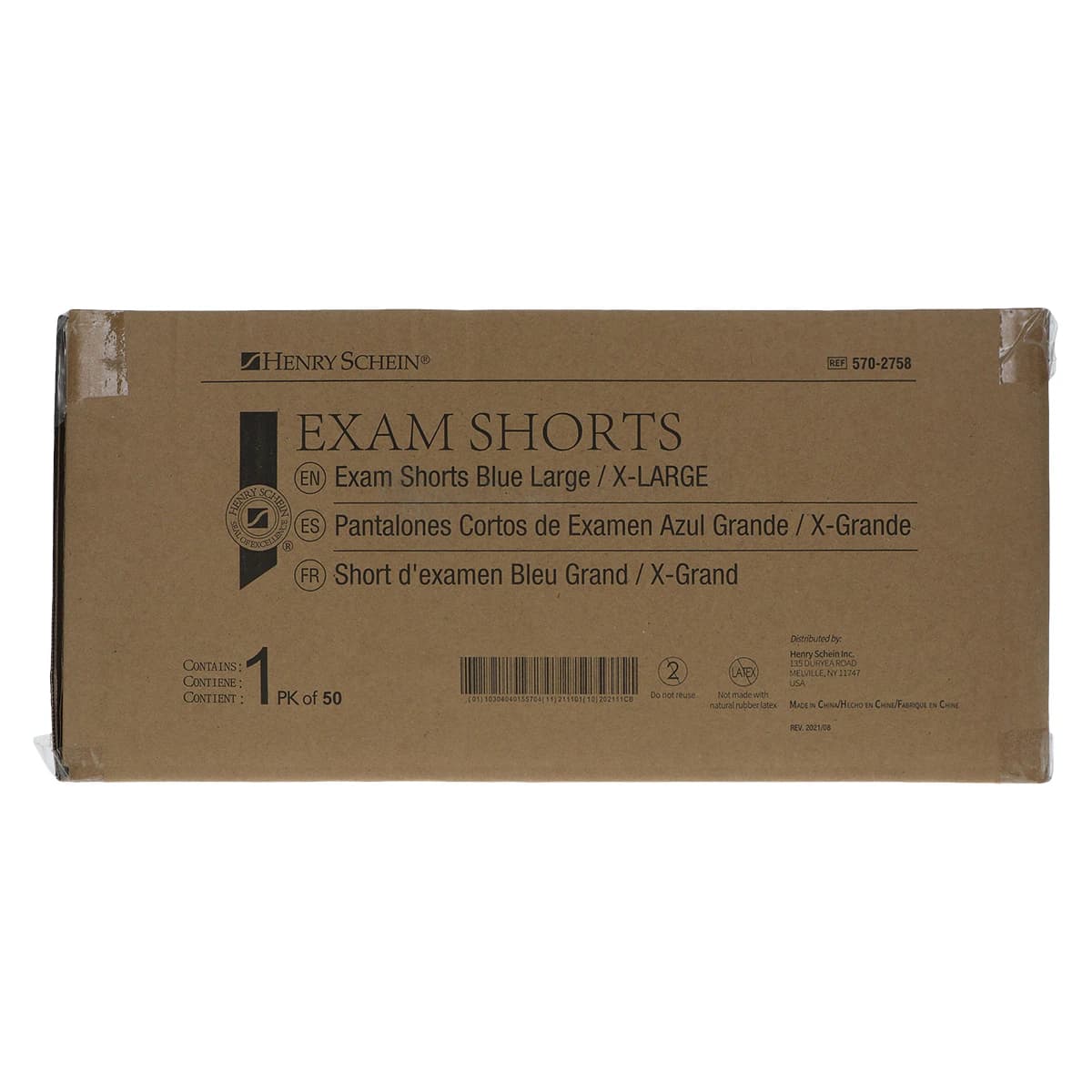 Henry Schein Disposable Exam Shorts, SMS, Blue, Large/X-Large, Unisex, 50/Case thumbnail 2