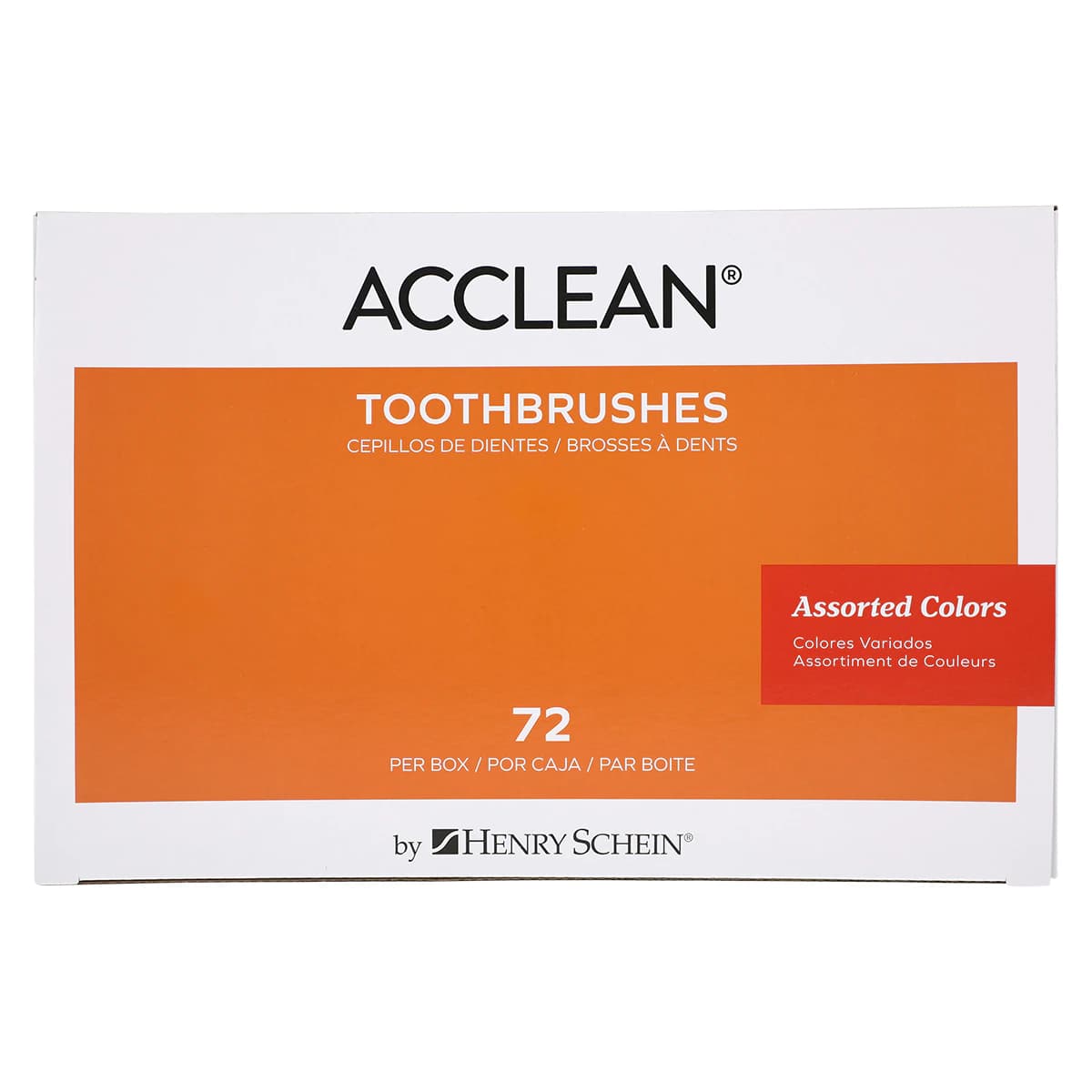 Acclean Angle Head with Non-Slip Grip Toothbrush, Adult, Compact 41-Tuft, Soft Bristles, Assorted Colors, 72/Box thumbnail 6