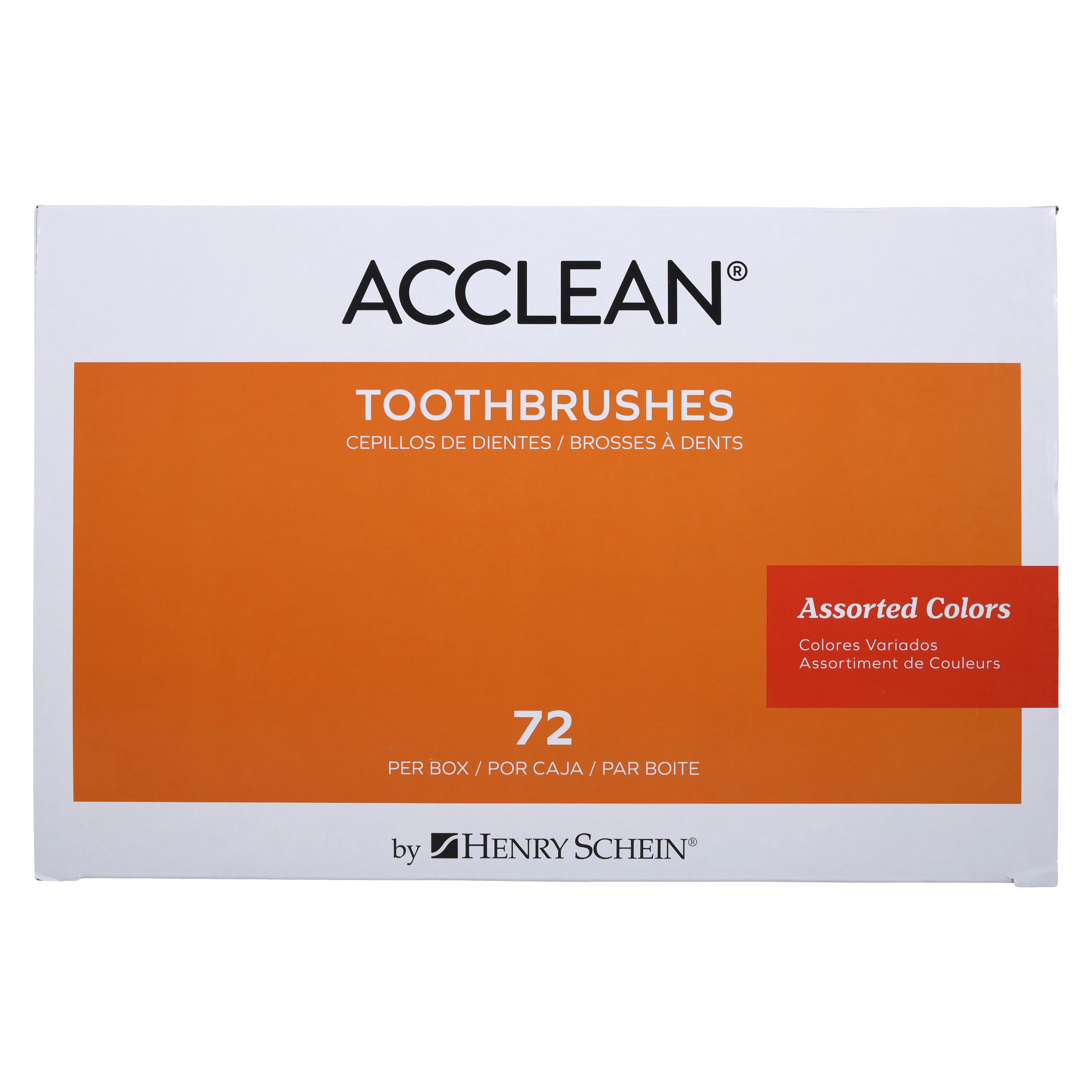 Acclean Angle Head with Non-Slip Grip Toothbrush, Adult, Compact 41-Tuft, Soft Bristles, Assorted Colors, 72/Box thumbnail 11