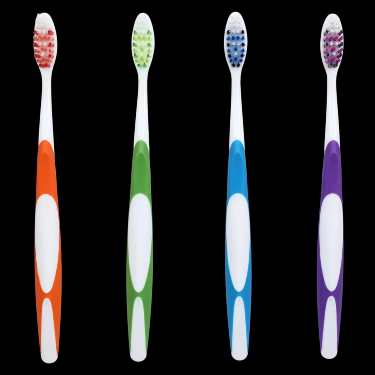 Acclean Toothbrush Angle Head, Adult, 31 Tuft, Compact, 4 Colors, Non-Slip Grip, 72/Box - Acclean Toothbrush Angle Head - Image 1
