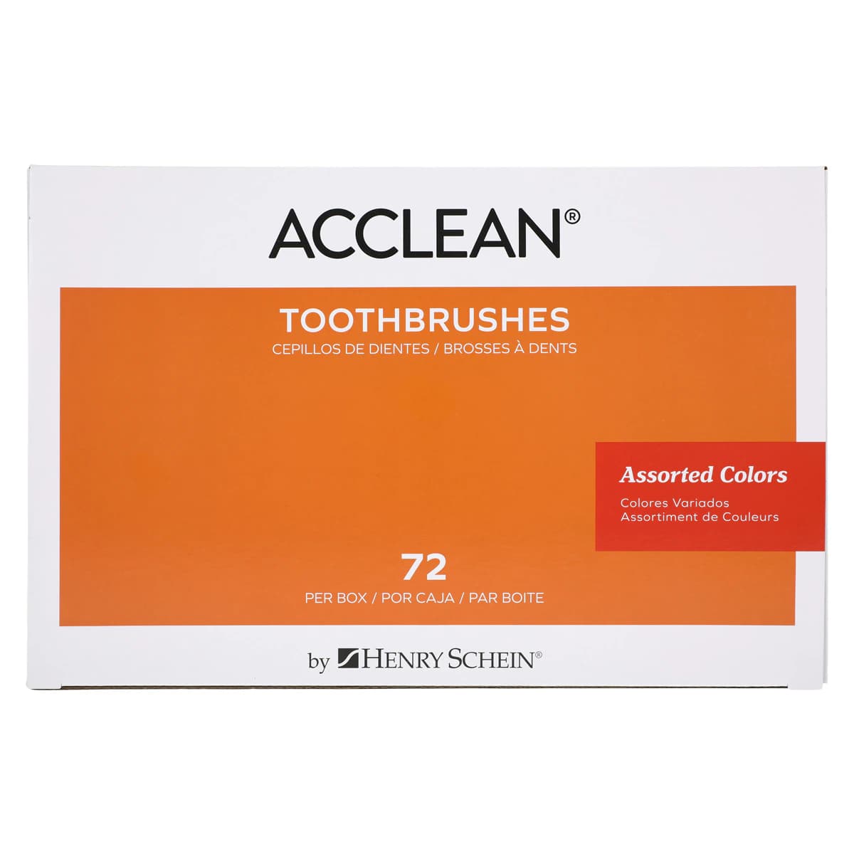Acclean Toothbrush Angle Head, Adult, 31 Tuft, Compact, 4 Colors, Non-Slip Grip, 72/Box thumbnail 5