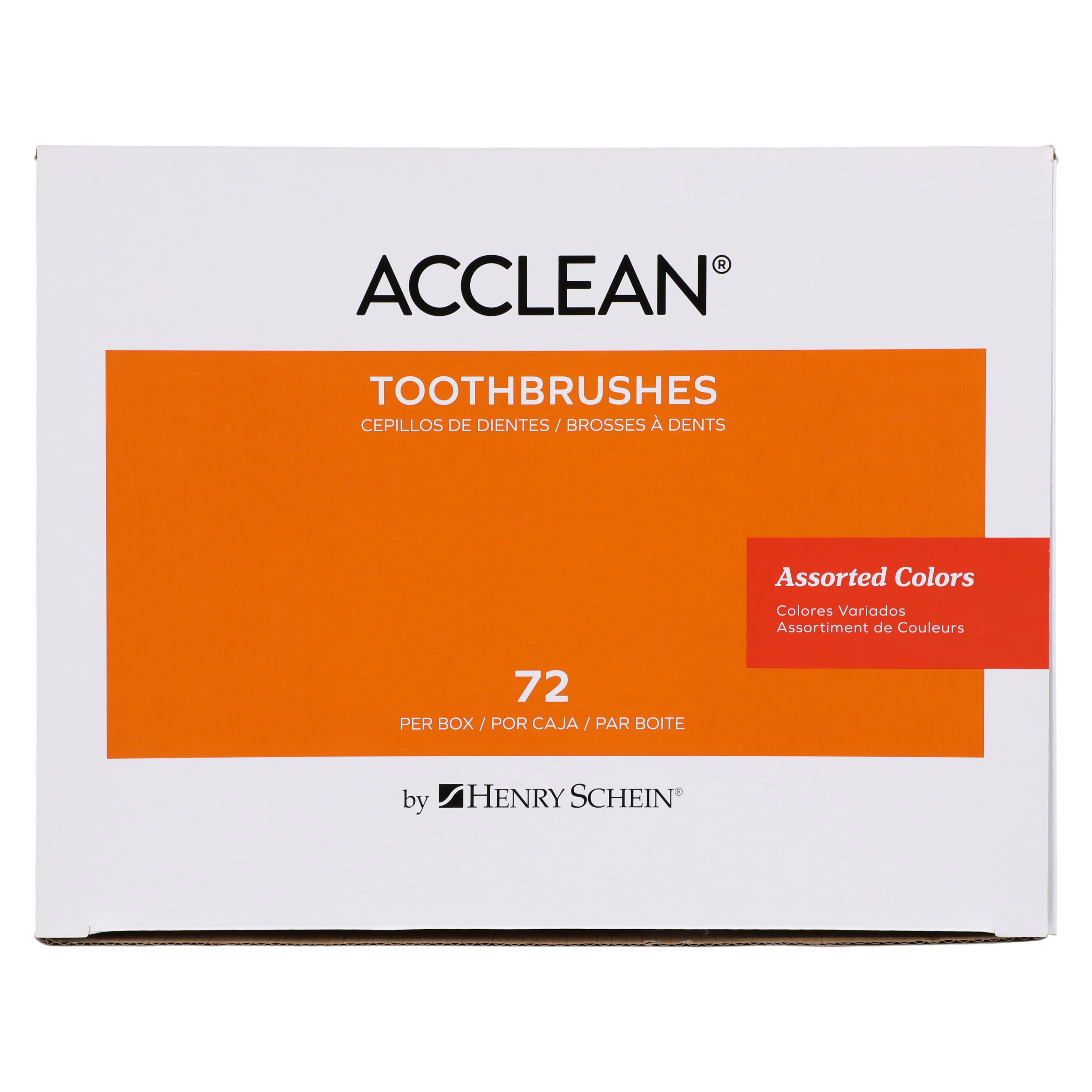 Acclean Toothbrush Angle Head, Adult, 31 Tuft, Compact, 4 Colors, Non-Slip Grip, 72/Box thumbnail 8