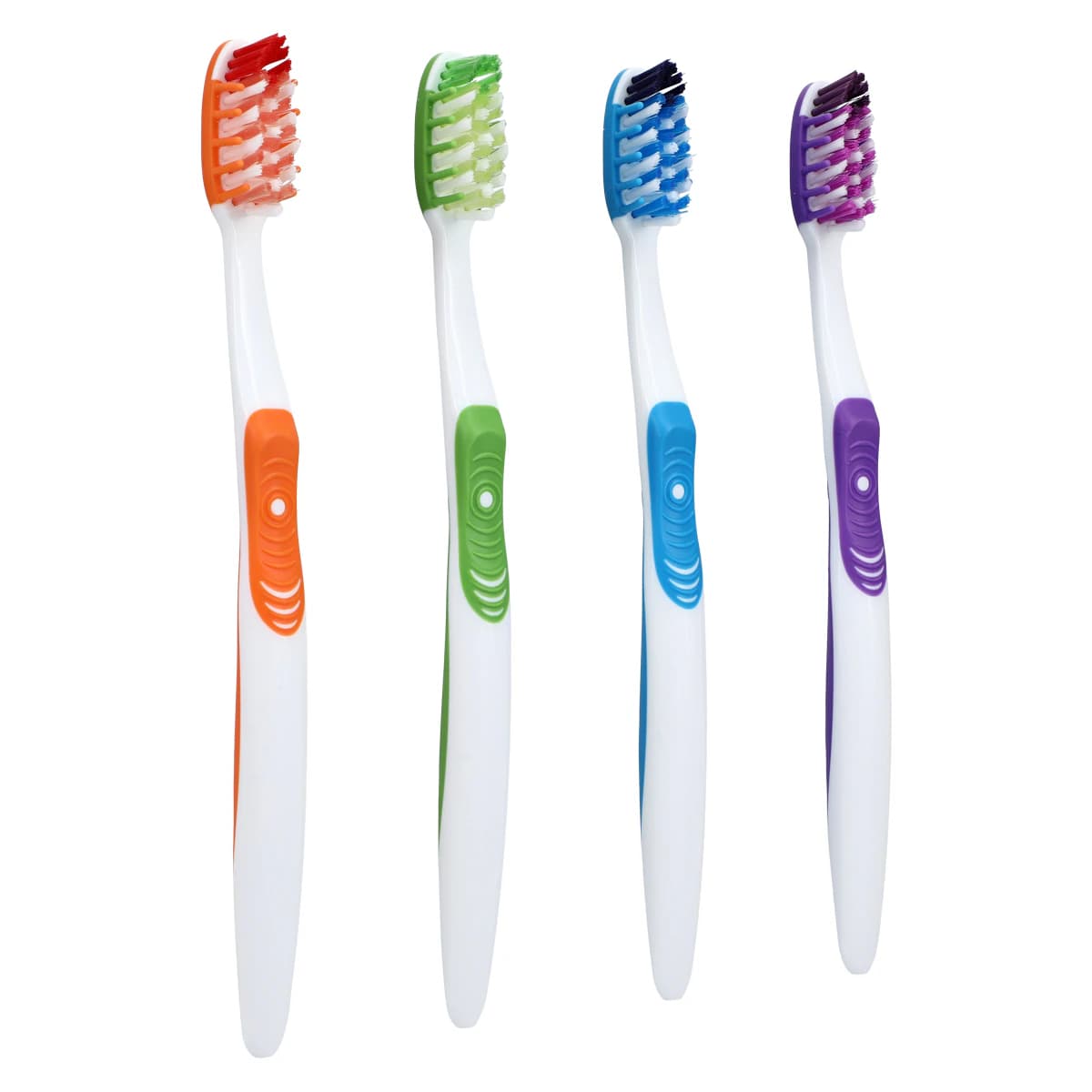 Acclean Toothbrush Adult, 36 Tuft Compact, Gum Stimulator & Tongue Cleaner, 4 Colors, 72/Box - Acclean Toothbrush w Gum Stimu - Image 1