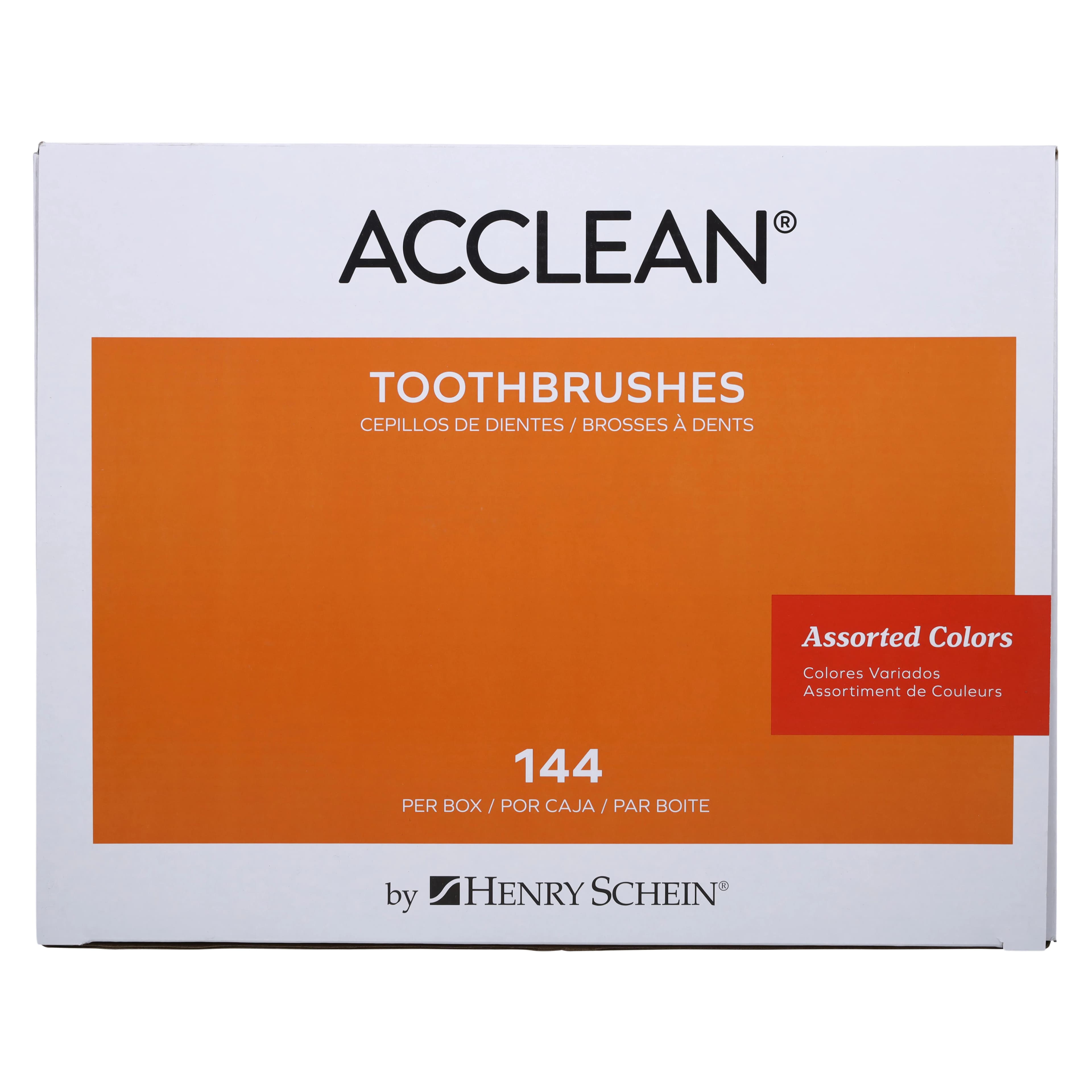 Acclean Straight Head with Contour Handle Toothbrush, Adult, 32 Tuft, Compact, 4 Colors, 144/Box thumbnail 9