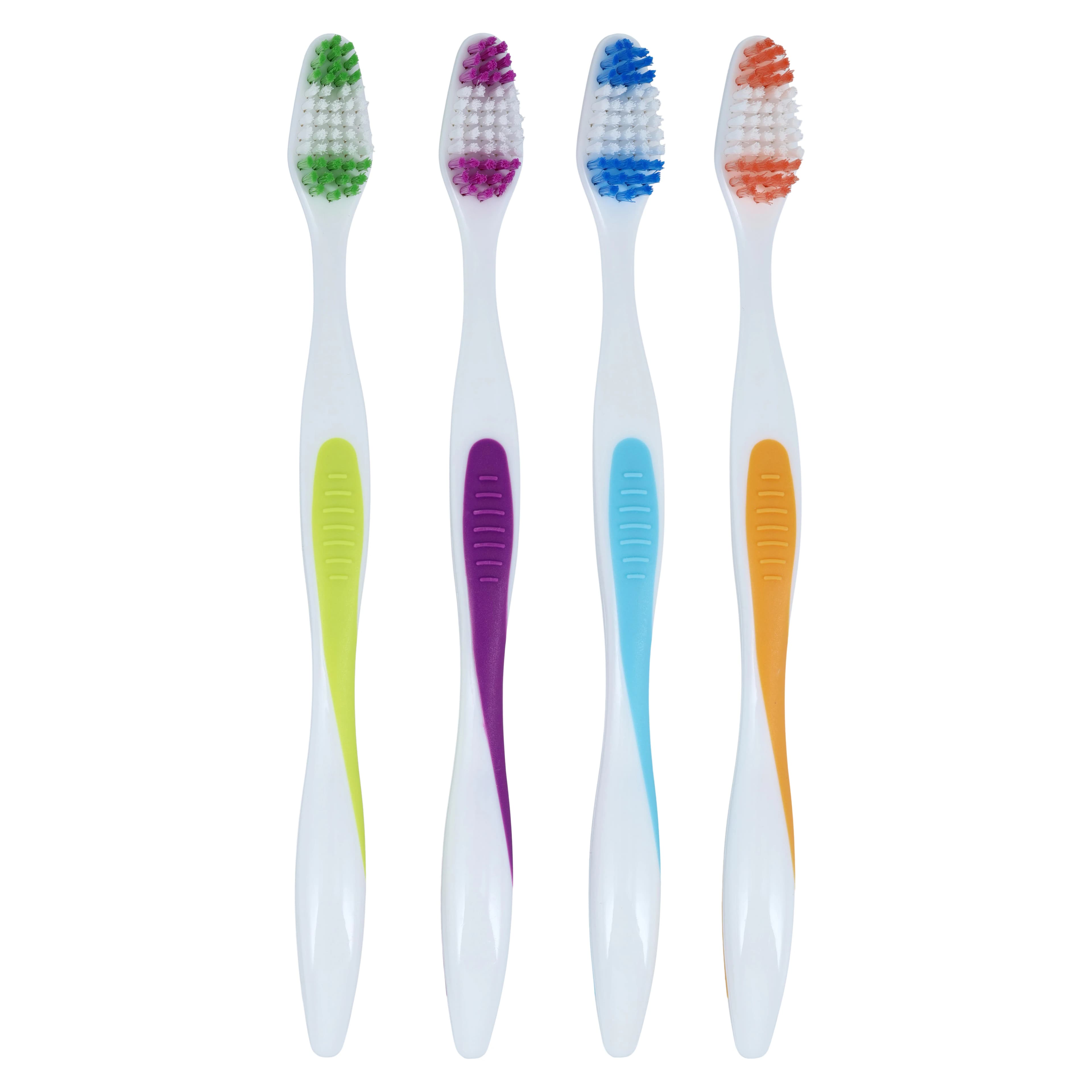 Acclean Compact Toothbrushes, Adult, 47 Tuft, Ergonomic Grip, 4 Assorted Colors, 72/Box - Compact Toothbrushes - Image 1